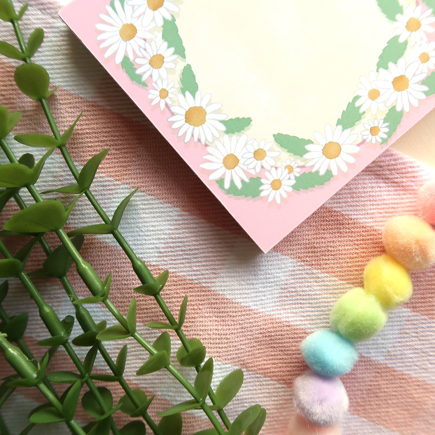 Daisy Ring Square Notepad - Stationery