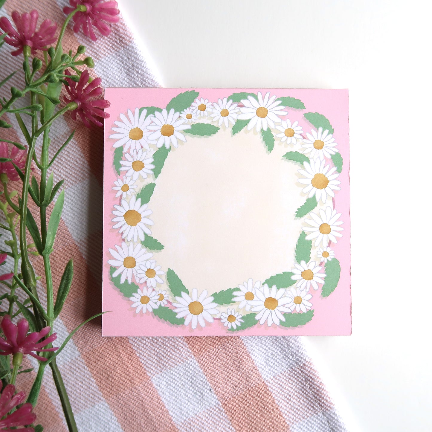 Daisy Ring Square Notepad - Stationery