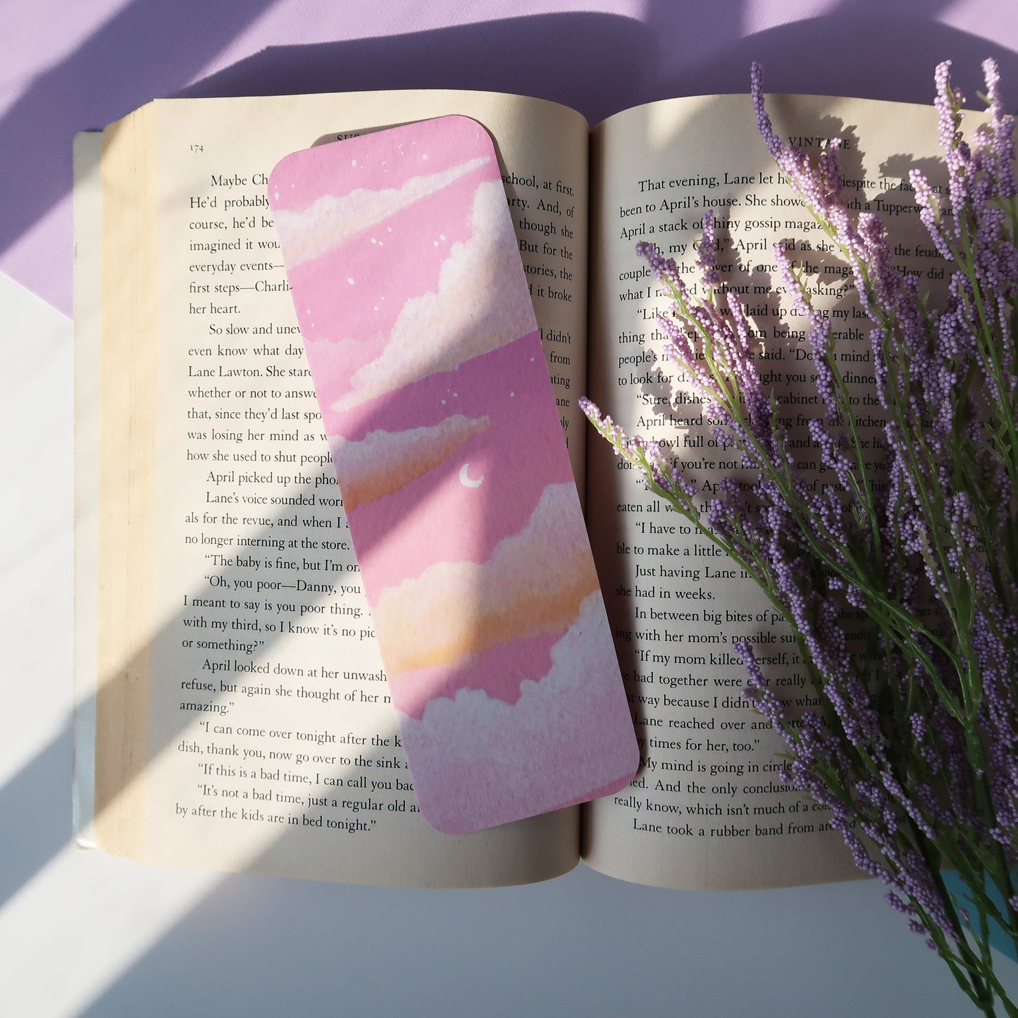 Dreamy Pink Sky Bookmark
