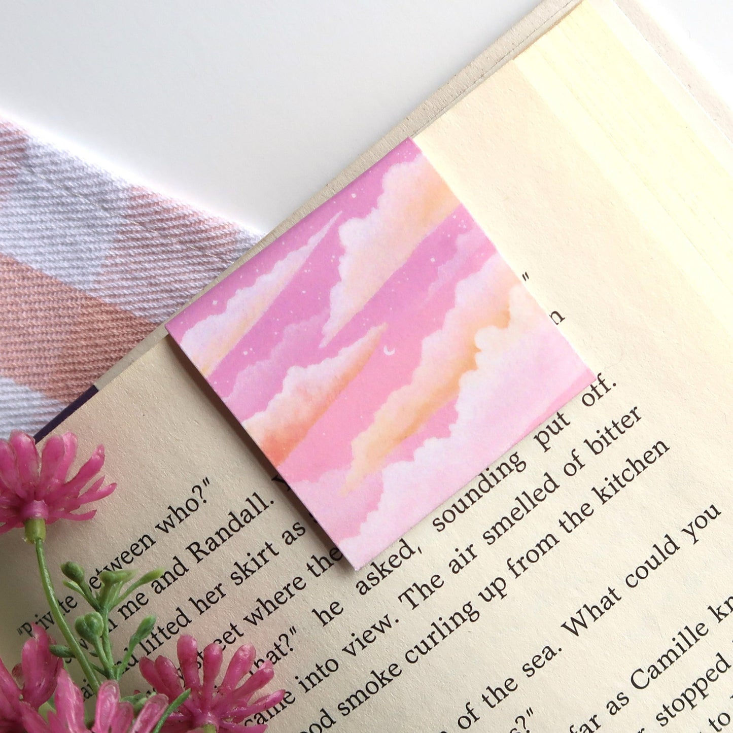 Dreamy Pink Sunset Sky - Magnetic Bookmark