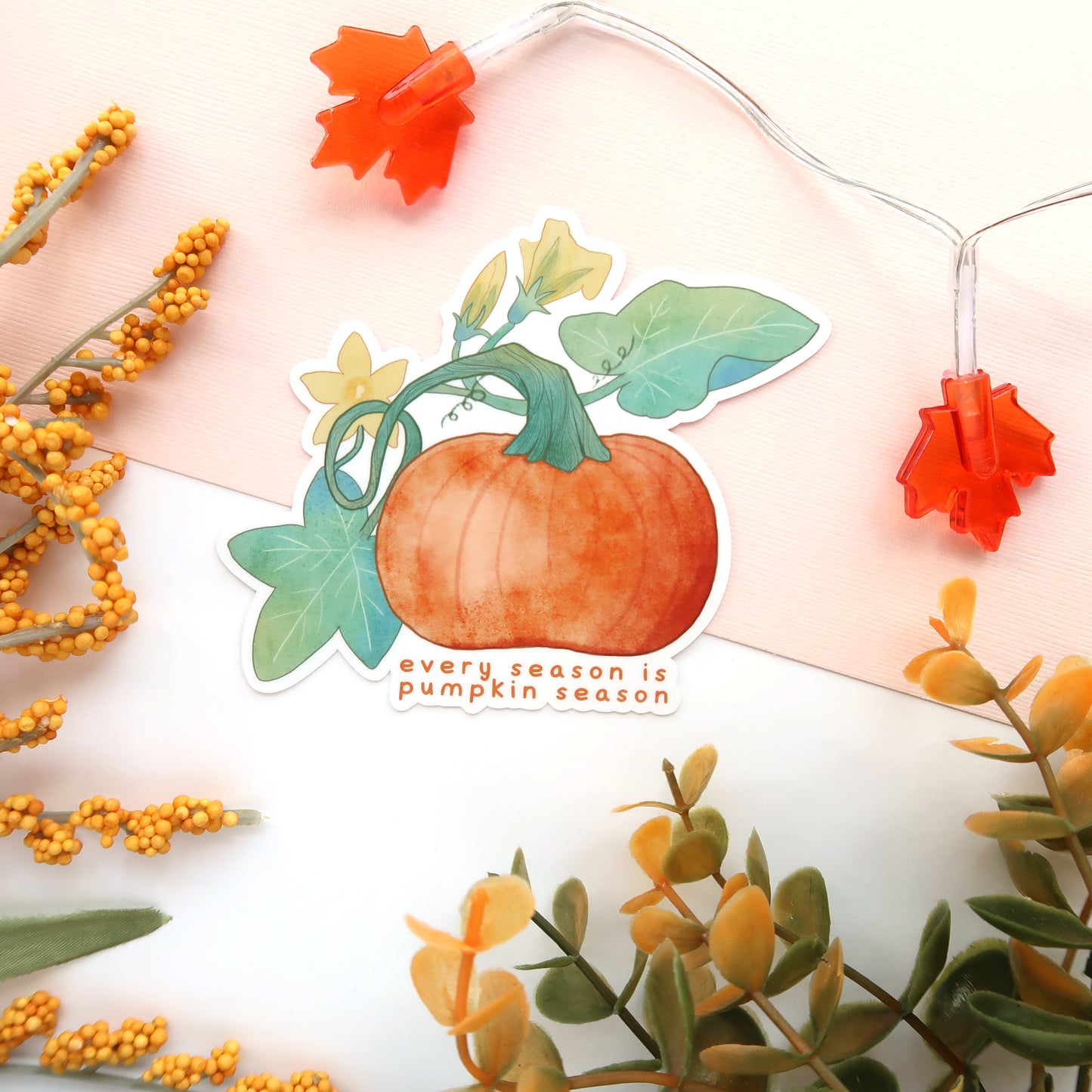 Every Season is Pumpkin Season Glossy Vinyl Die Cut Sticker