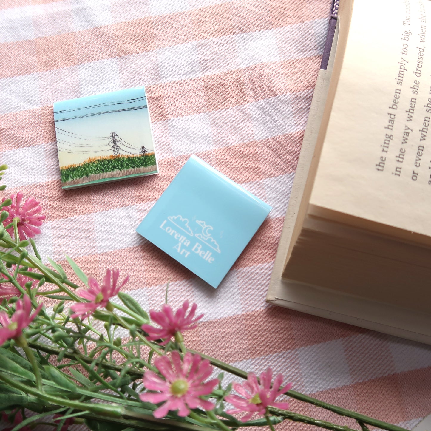 Fall Cornfields and Sky - Magnetic Bookmark
