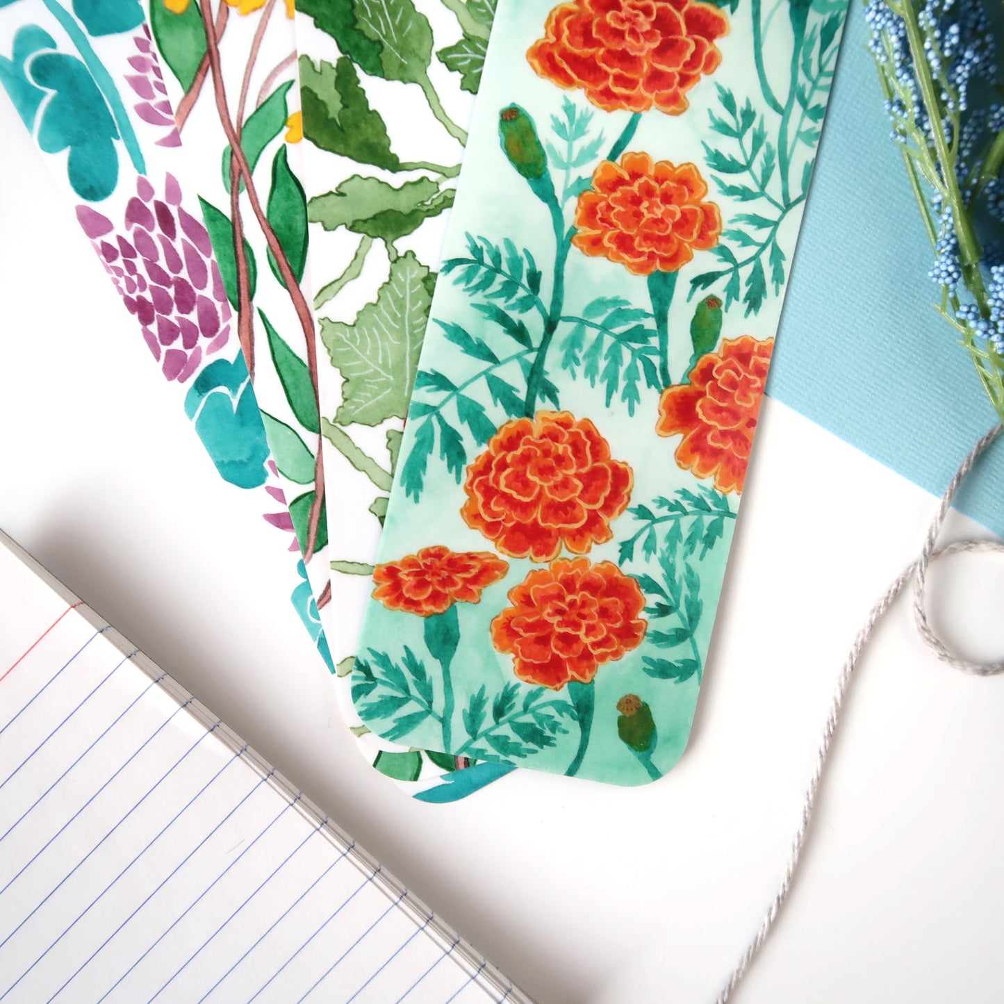 Fall Florals Bookmark Bundle - Set of Four