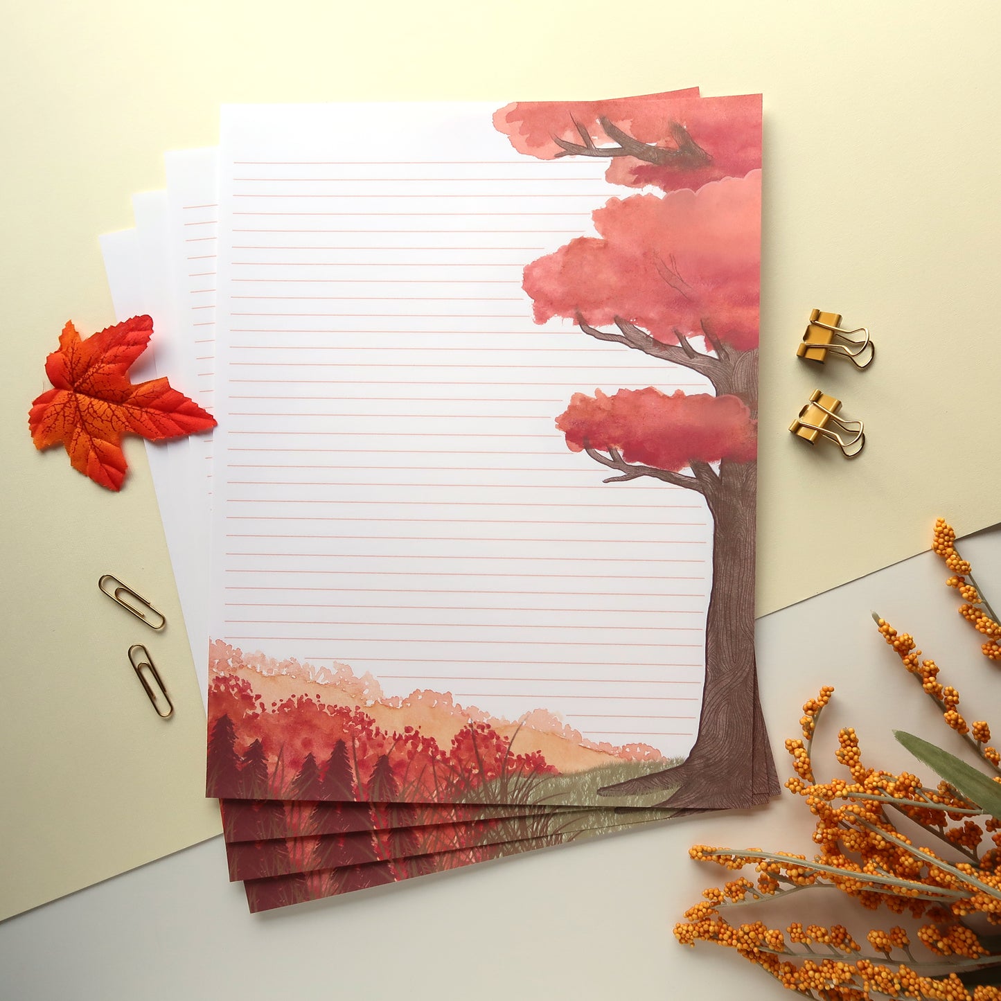 Fall Leaves Letter Writing Set - Stationery