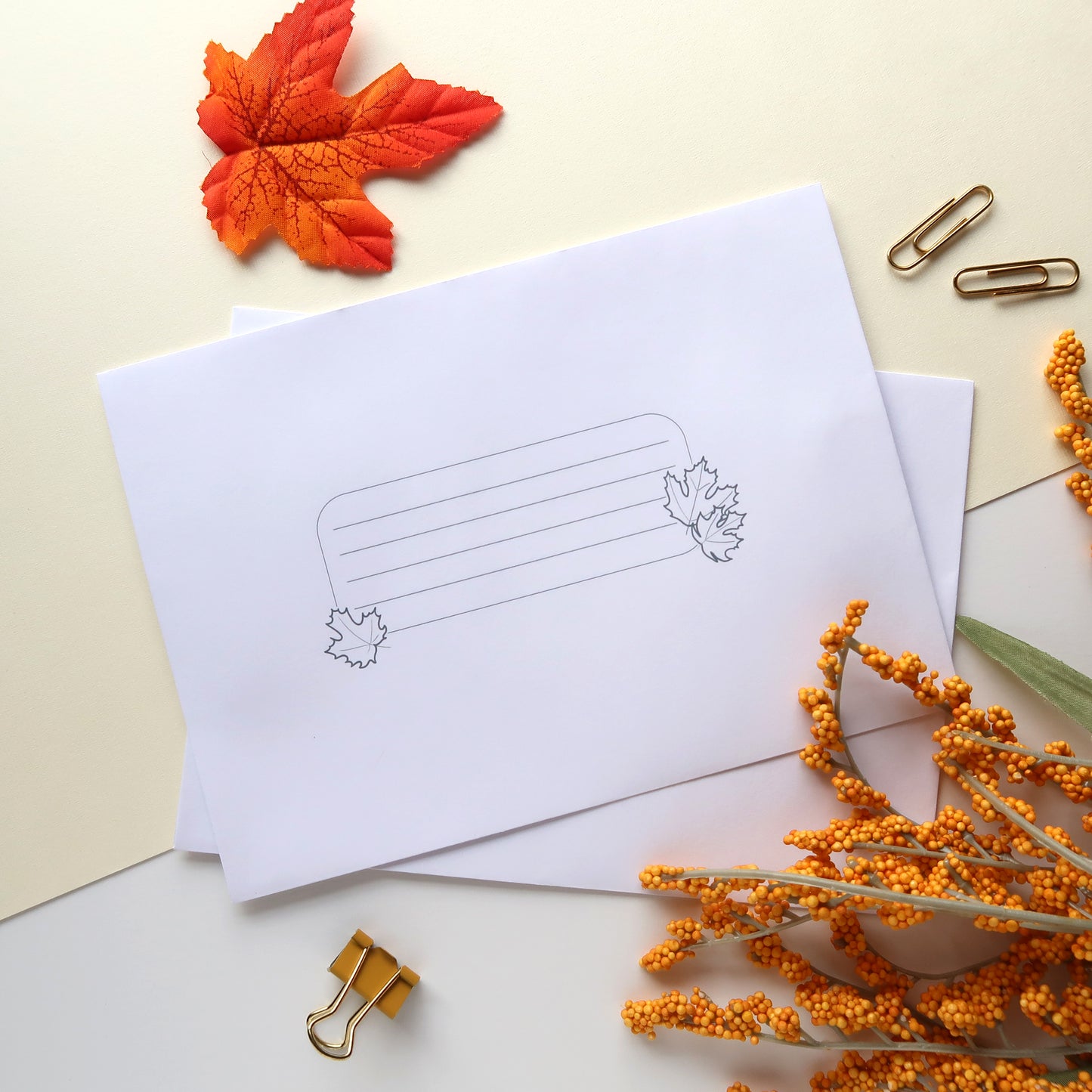 Fall Leaves Letter Writing Set - Stationery