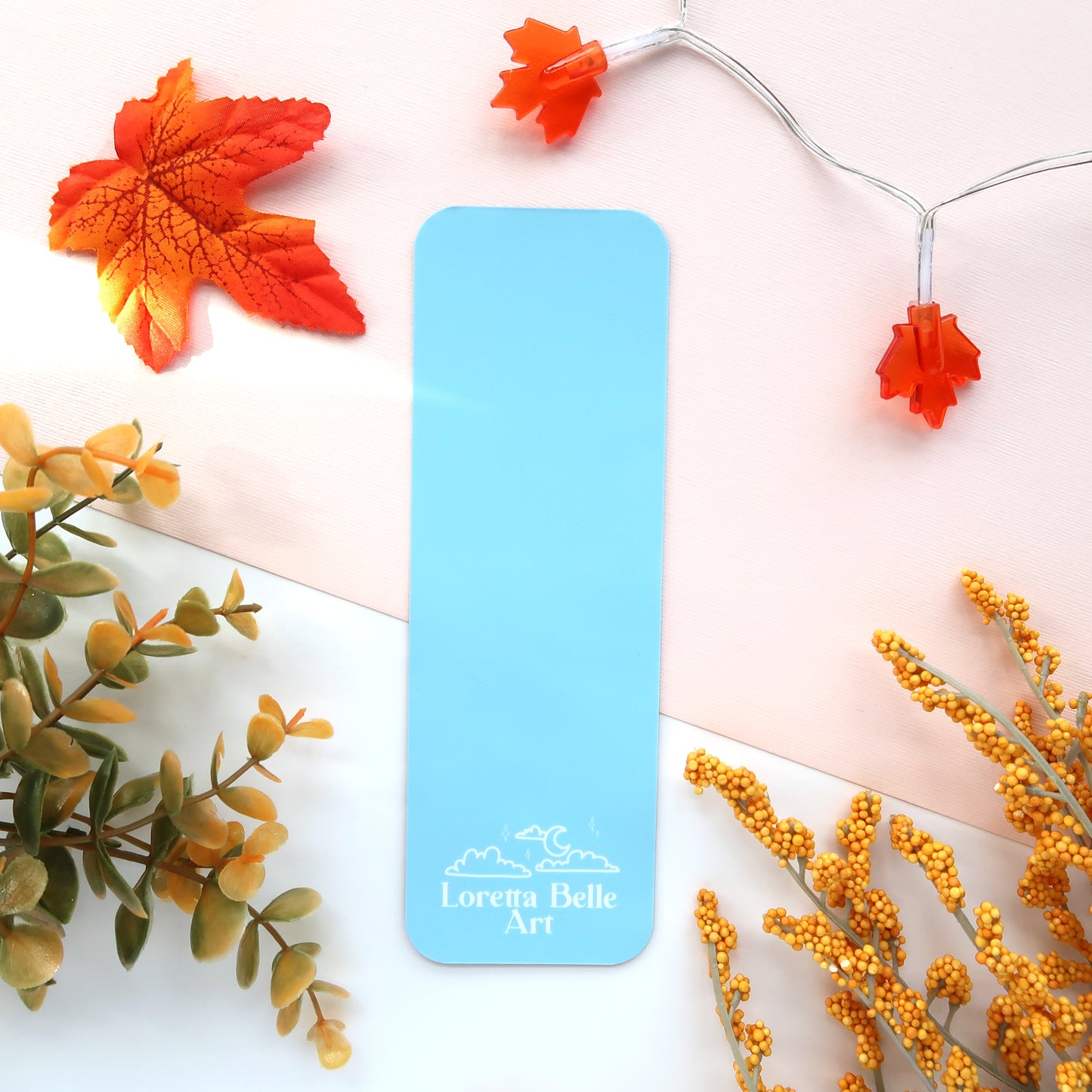 Fall Sky with Crescent Moon Bookmark