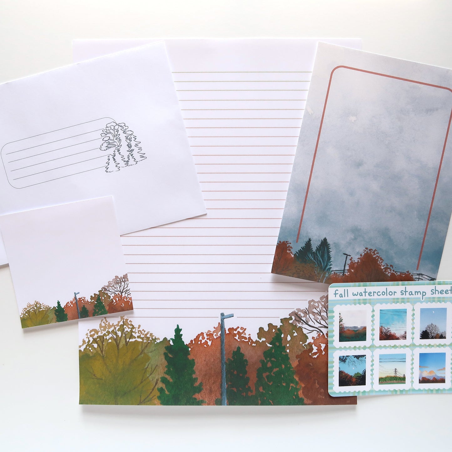Fall Watercolor Stamps Mini Sticker Sheet