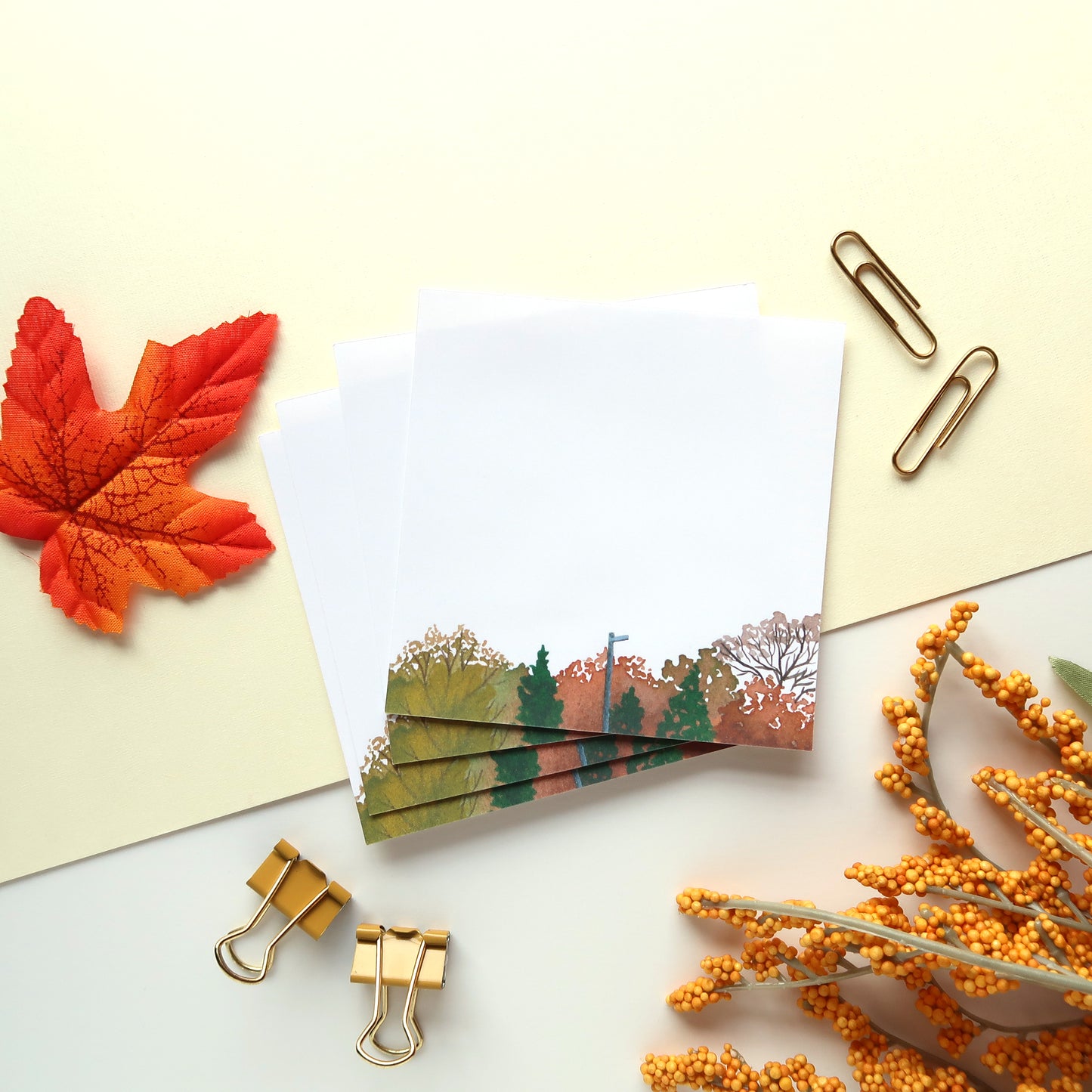Fall Watercolor Letter Writing Set - Stationery