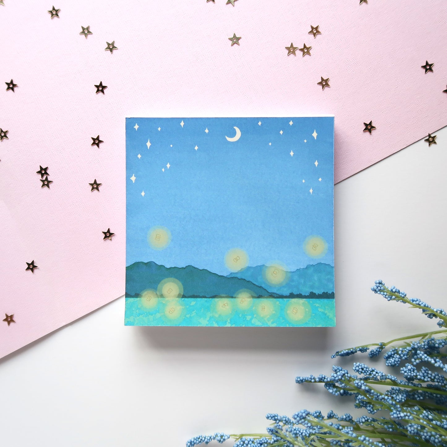 Fireflies Square Notepad - Stationery