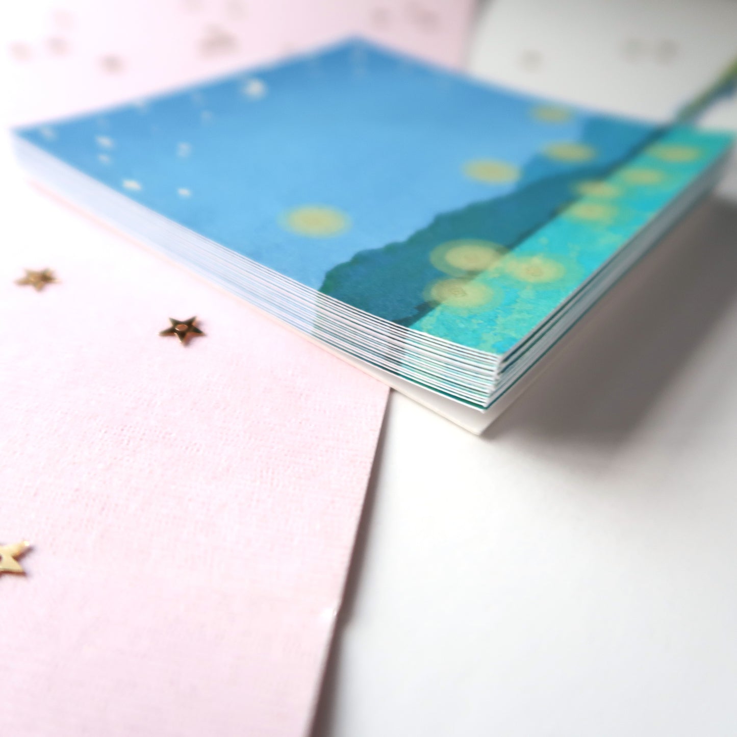 Fireflies Square Notepad - Stationery