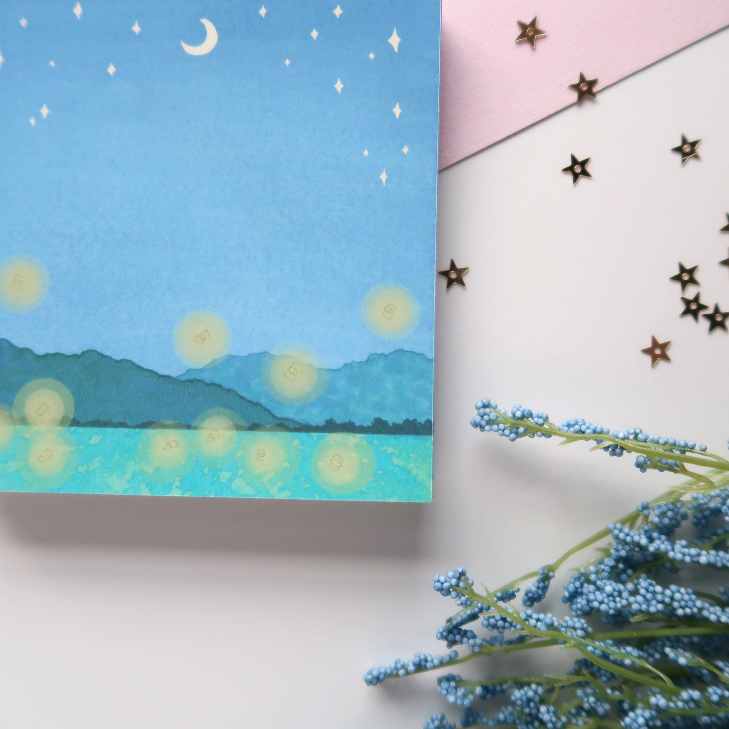 Fireflies Square Notepad - Stationery