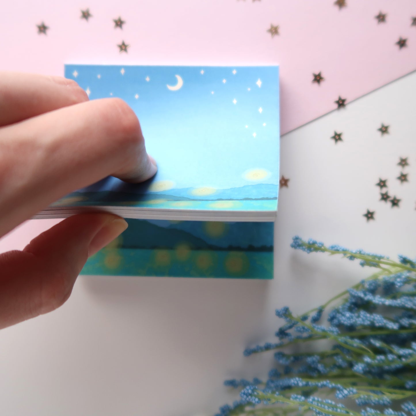 Fireflies Square Notepad - Stationery