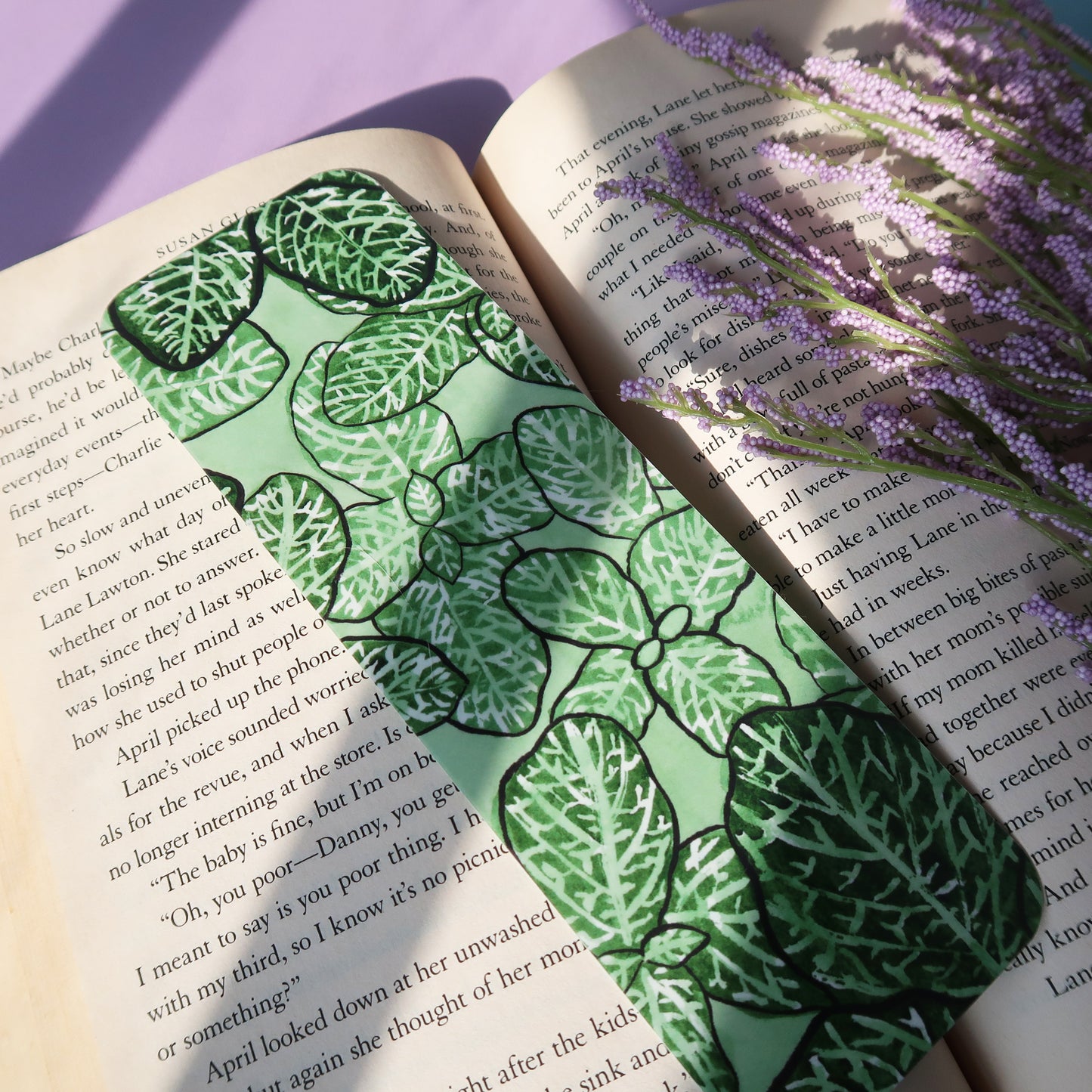 Fittonia Leaves Botanical Bookmark