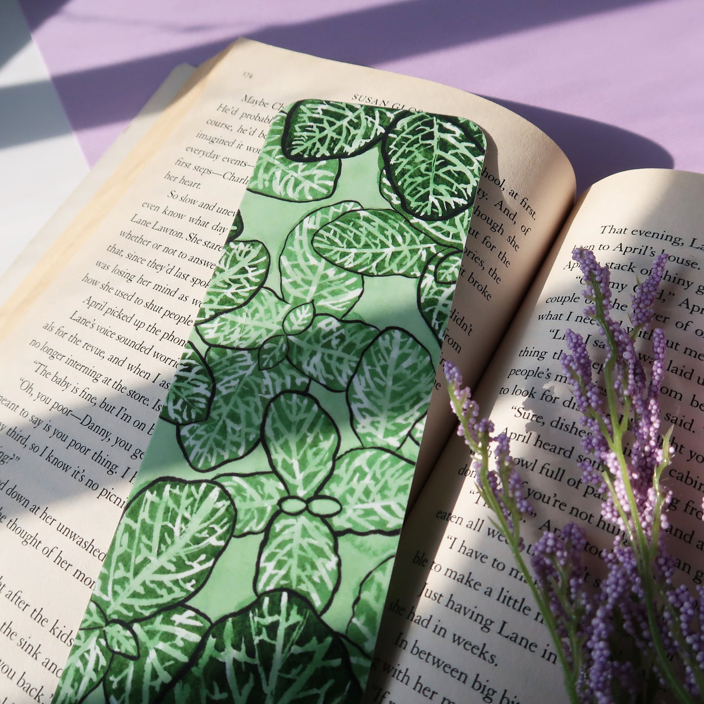 Fittonia Leaves Botanical Bookmark