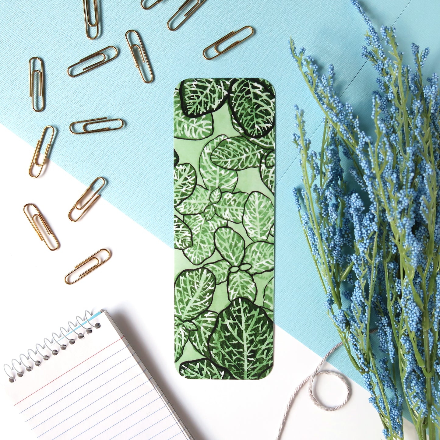 Fittonia Leaves Botanical Bookmark