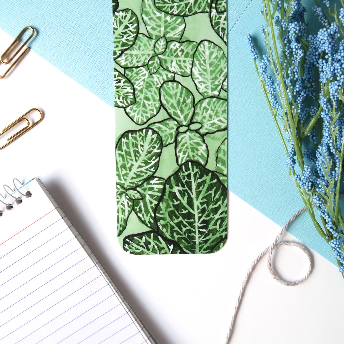 Fittonia Leaves Botanical Bookmark