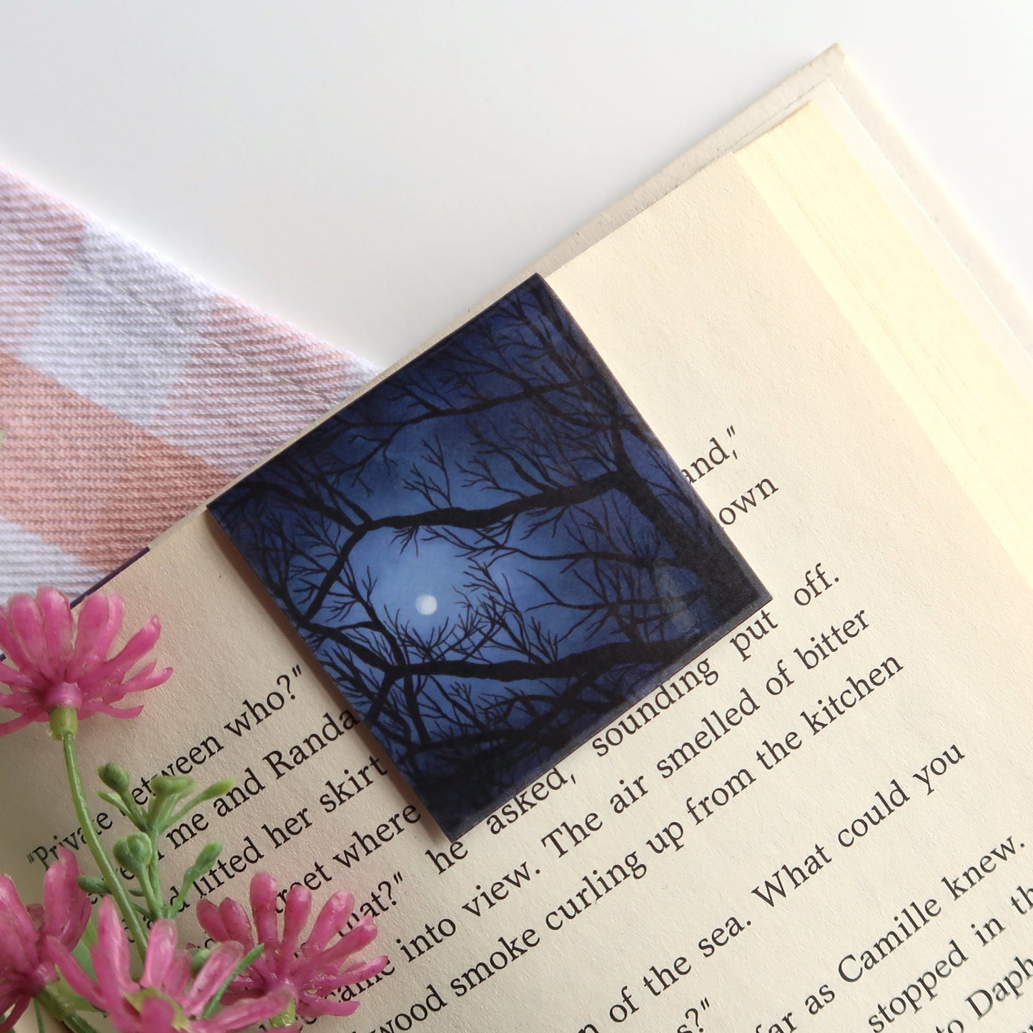 Full Moon Through the Trees - Magnetic Bookmark