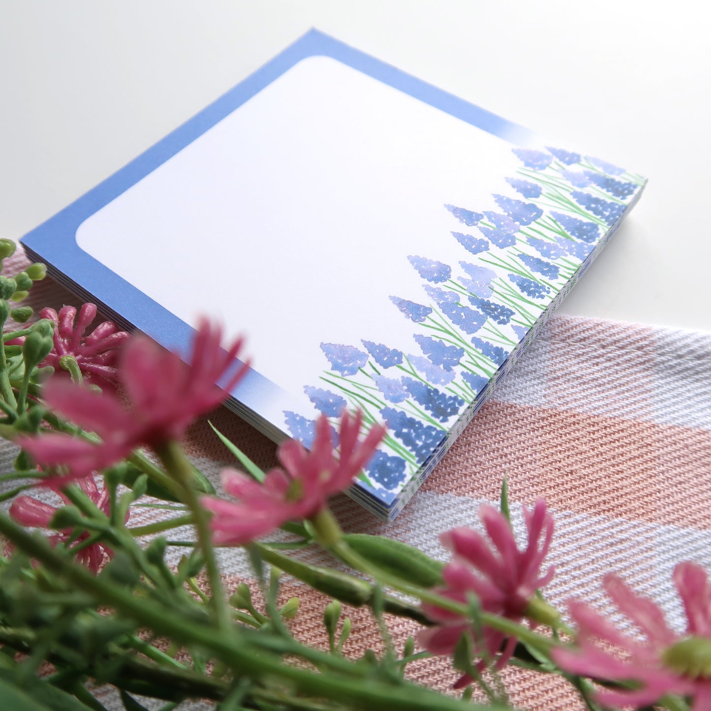 Grape Hyacinths Square Notepad - Stationery