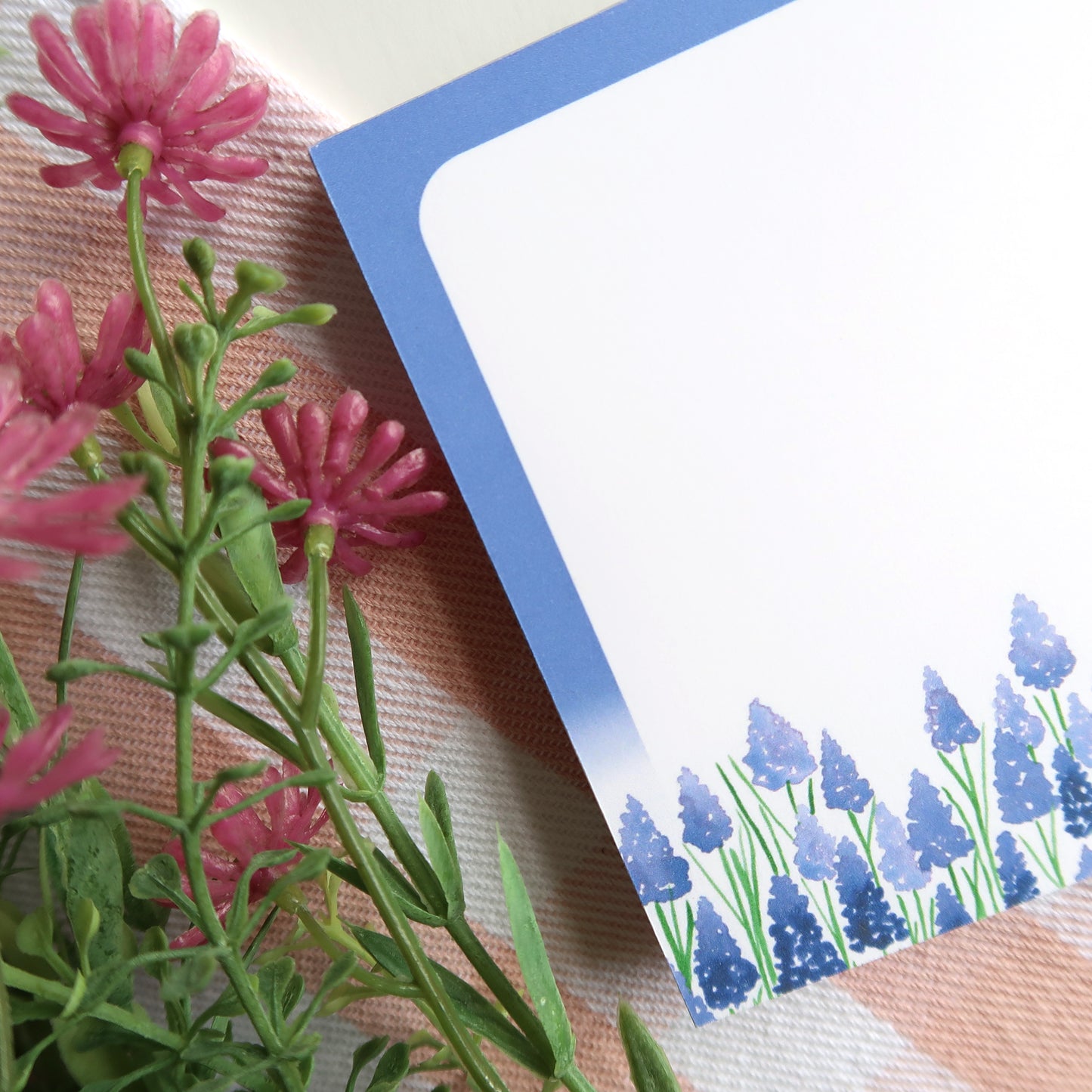 Grape Hyacinths Square Notepad - Stationery