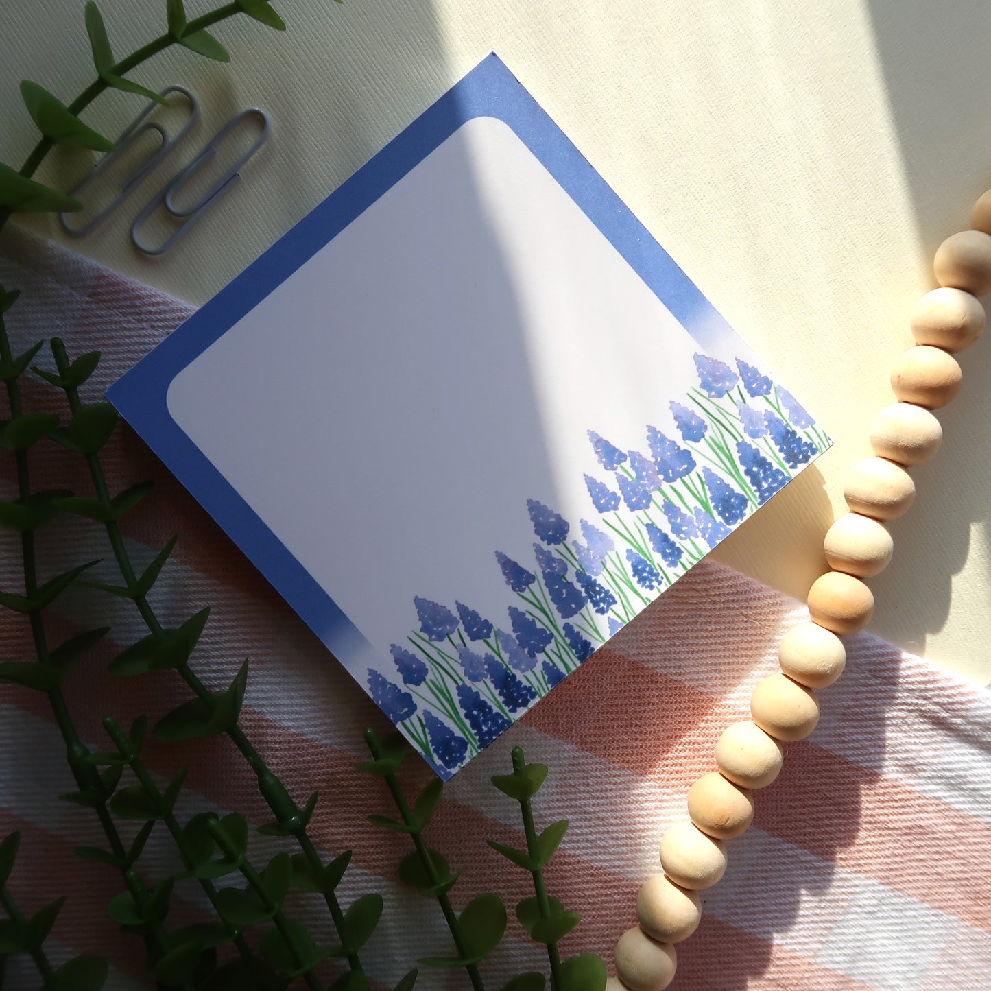 Grape Hyacinths Square Notepad - Stationery