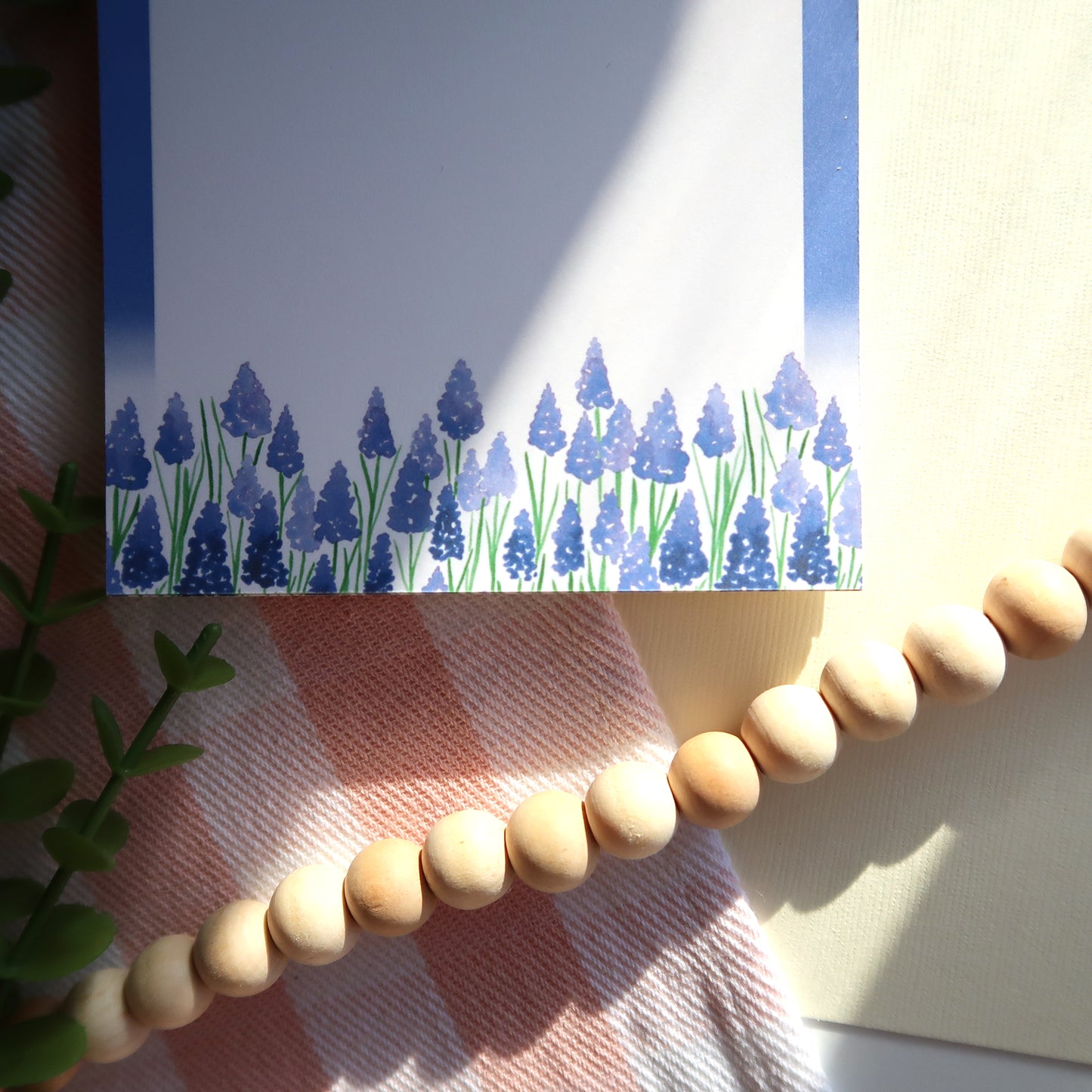 Grape Hyacinths Square Notepad - Stationery