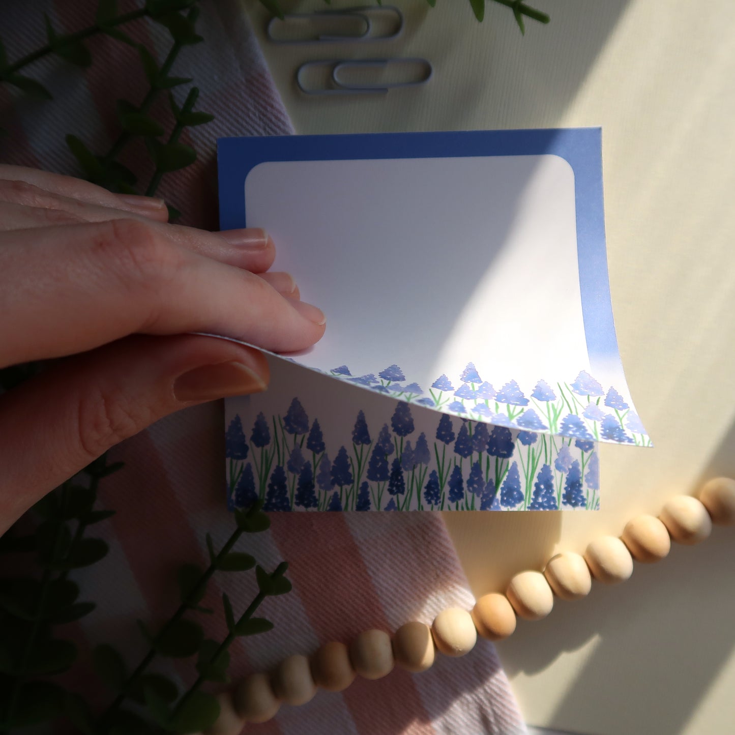 Grape Hyacinths Square Notepad - Stationery