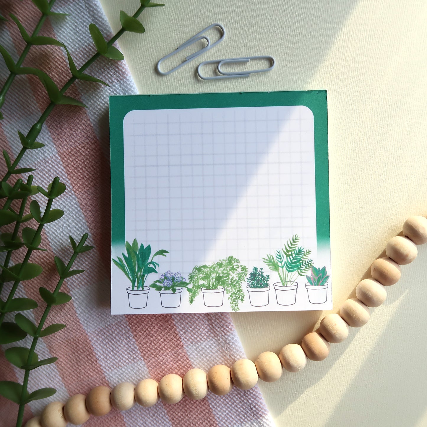 Houseplants Square Notepad - Stationery