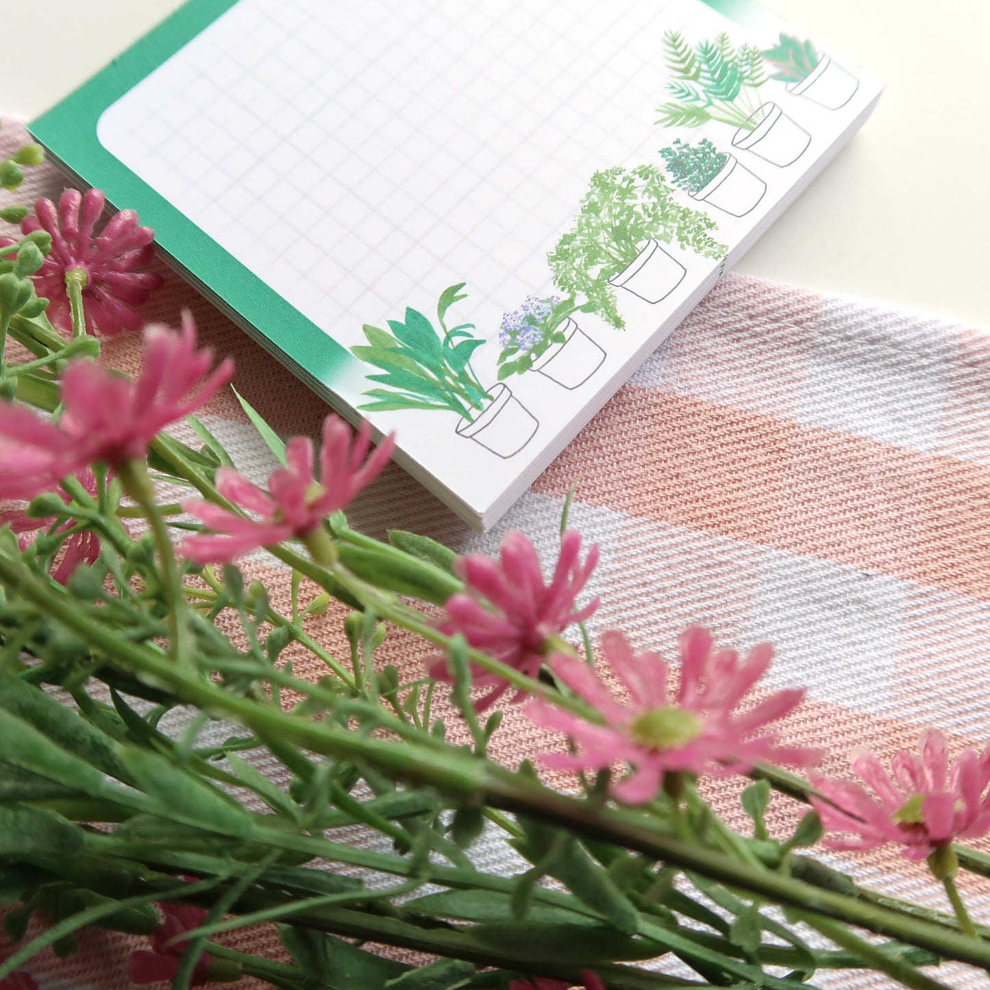 Houseplants Square Notepad - Stationery