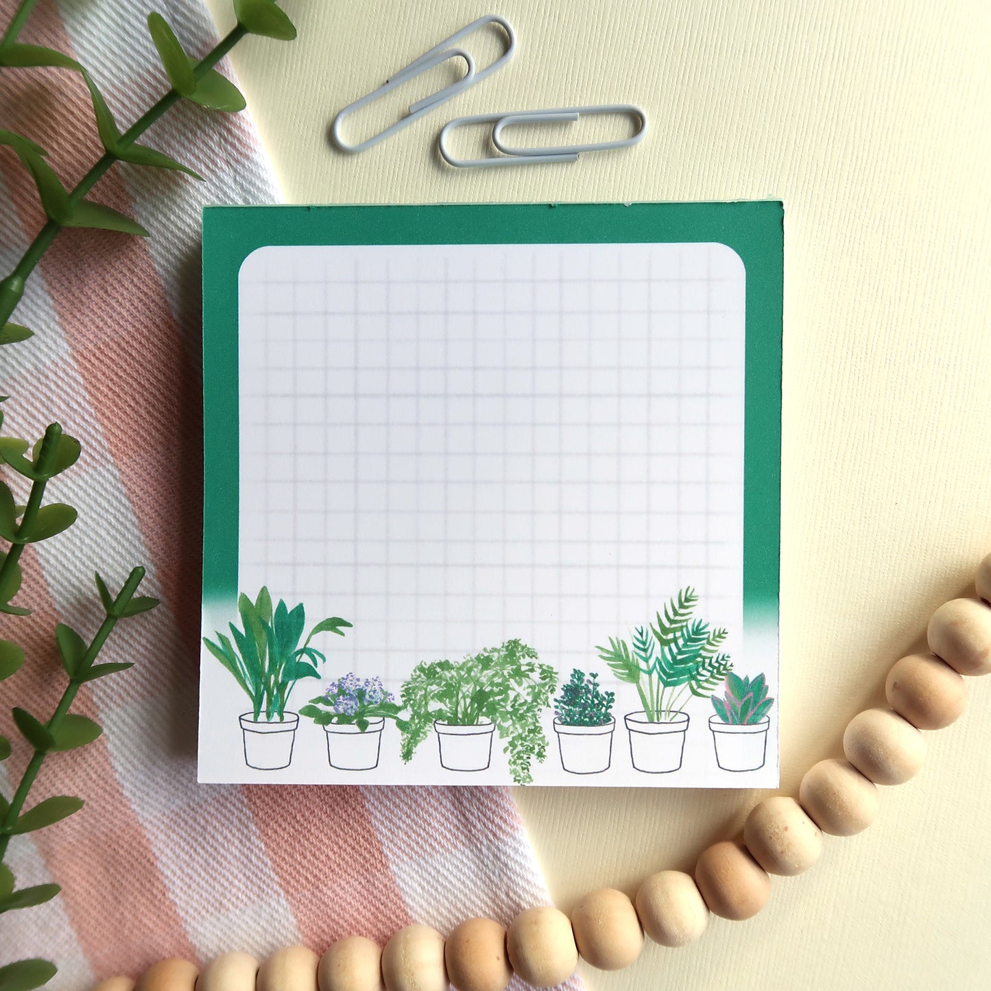 Houseplants Square Notepad - Stationery