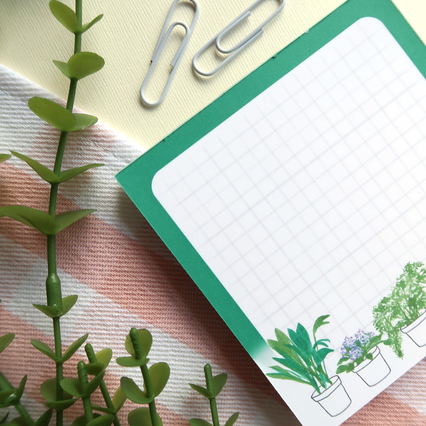 Houseplants Square Notepad - Stationery