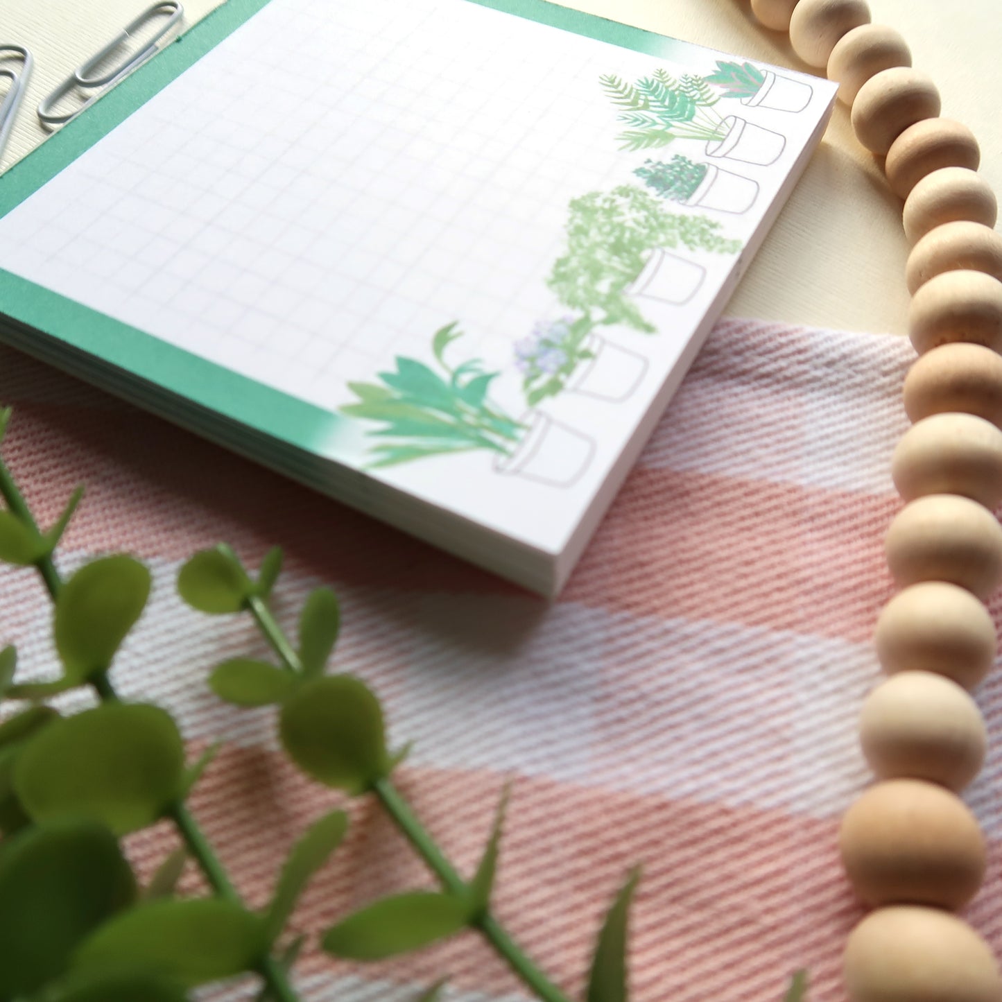 Houseplants Square Notepad - Stationery
