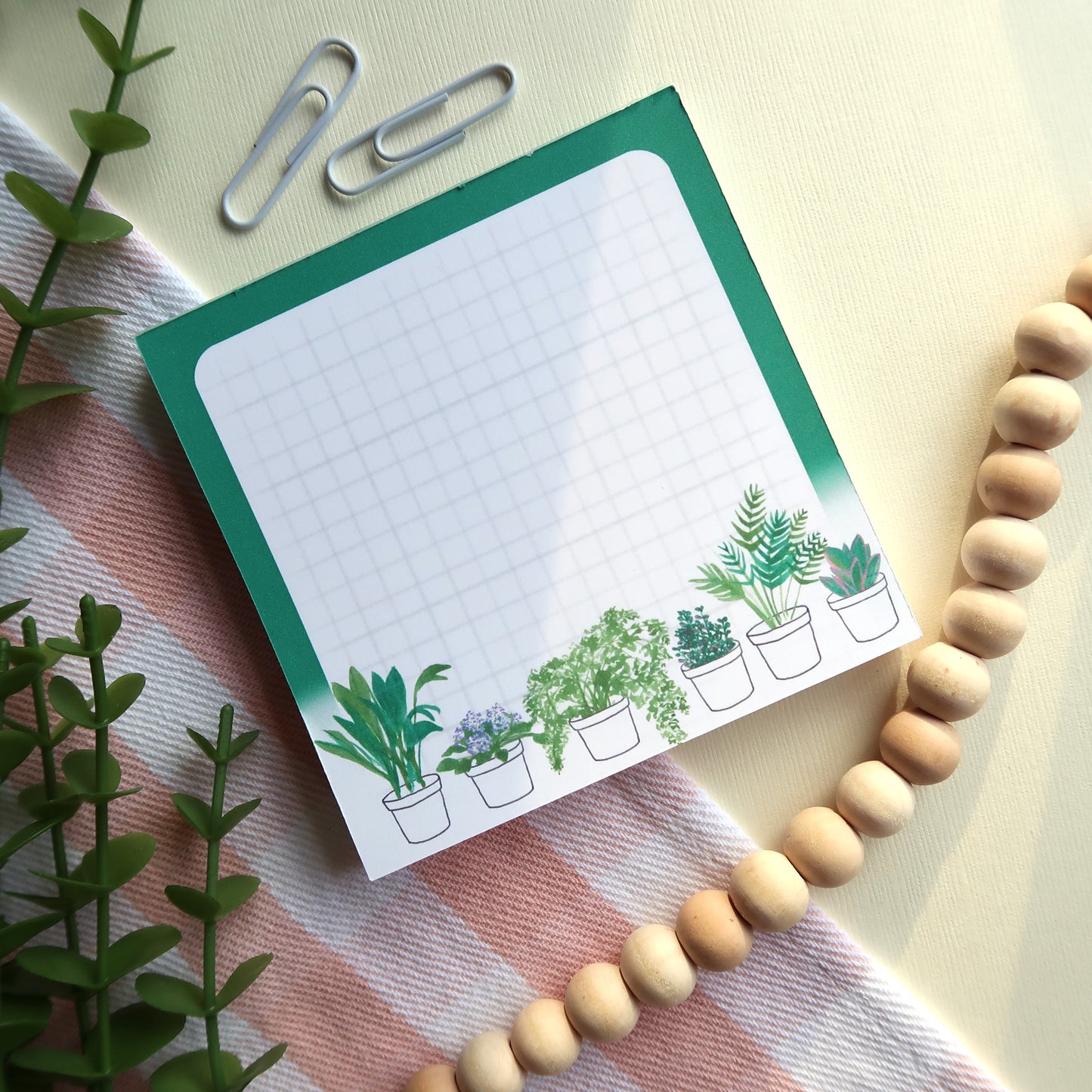 Houseplants Square Notepad - Stationery