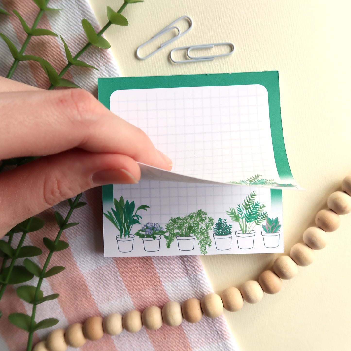 Houseplants Square Notepad - Stationery