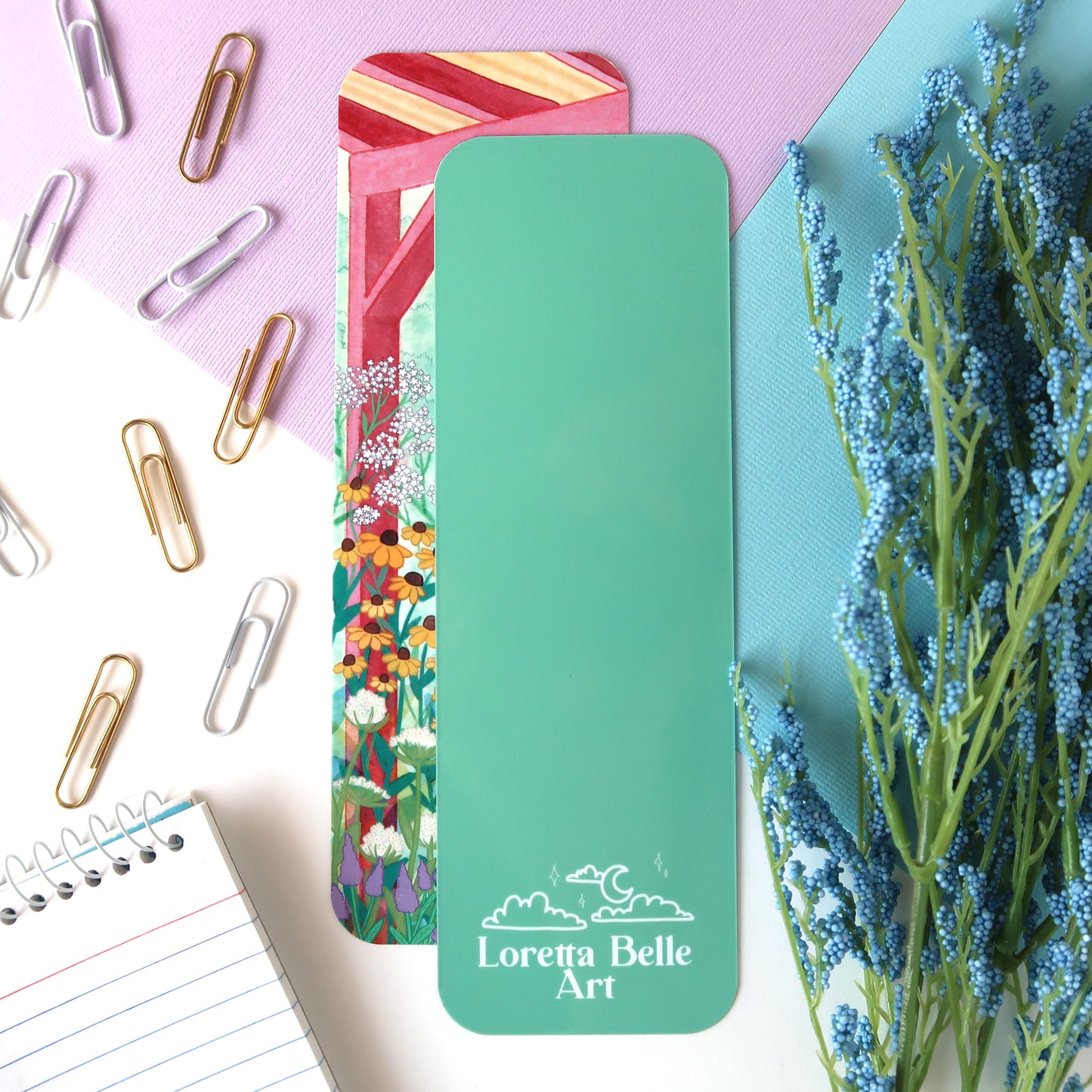 Hummingbird and Flowers Bookmark