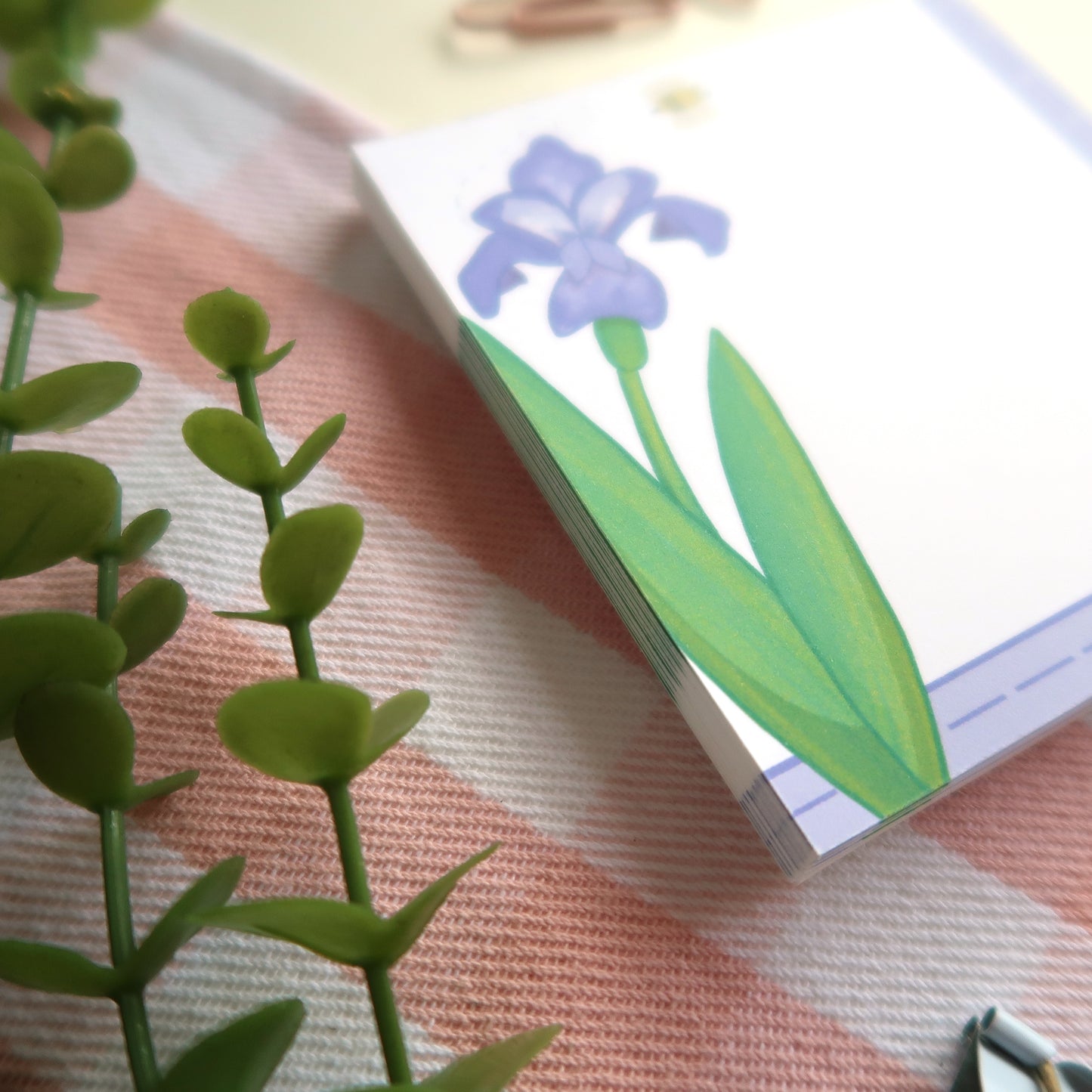 Iris and Bumblebee Square Notepad - Stationery