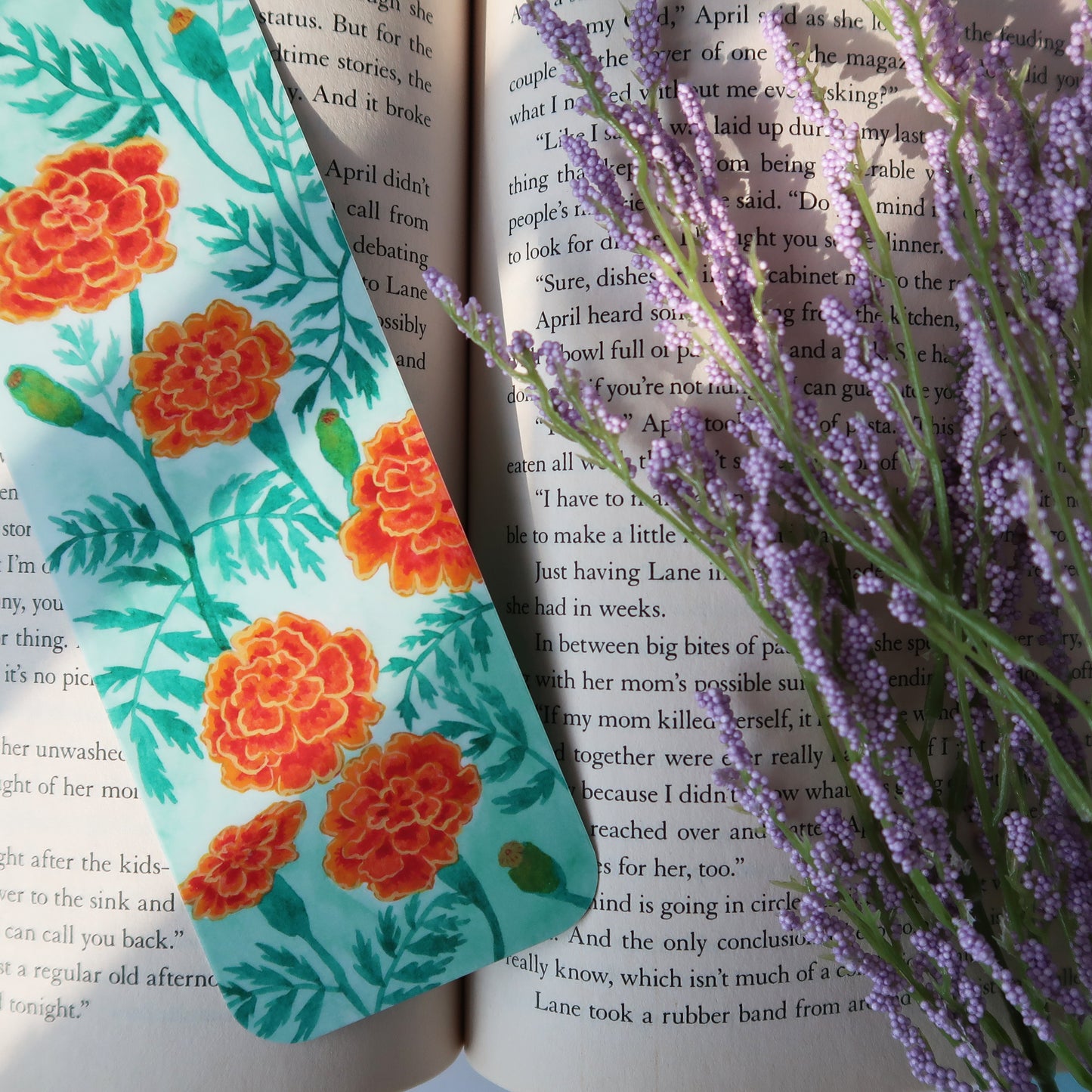 Marigold Flowers Bookmark