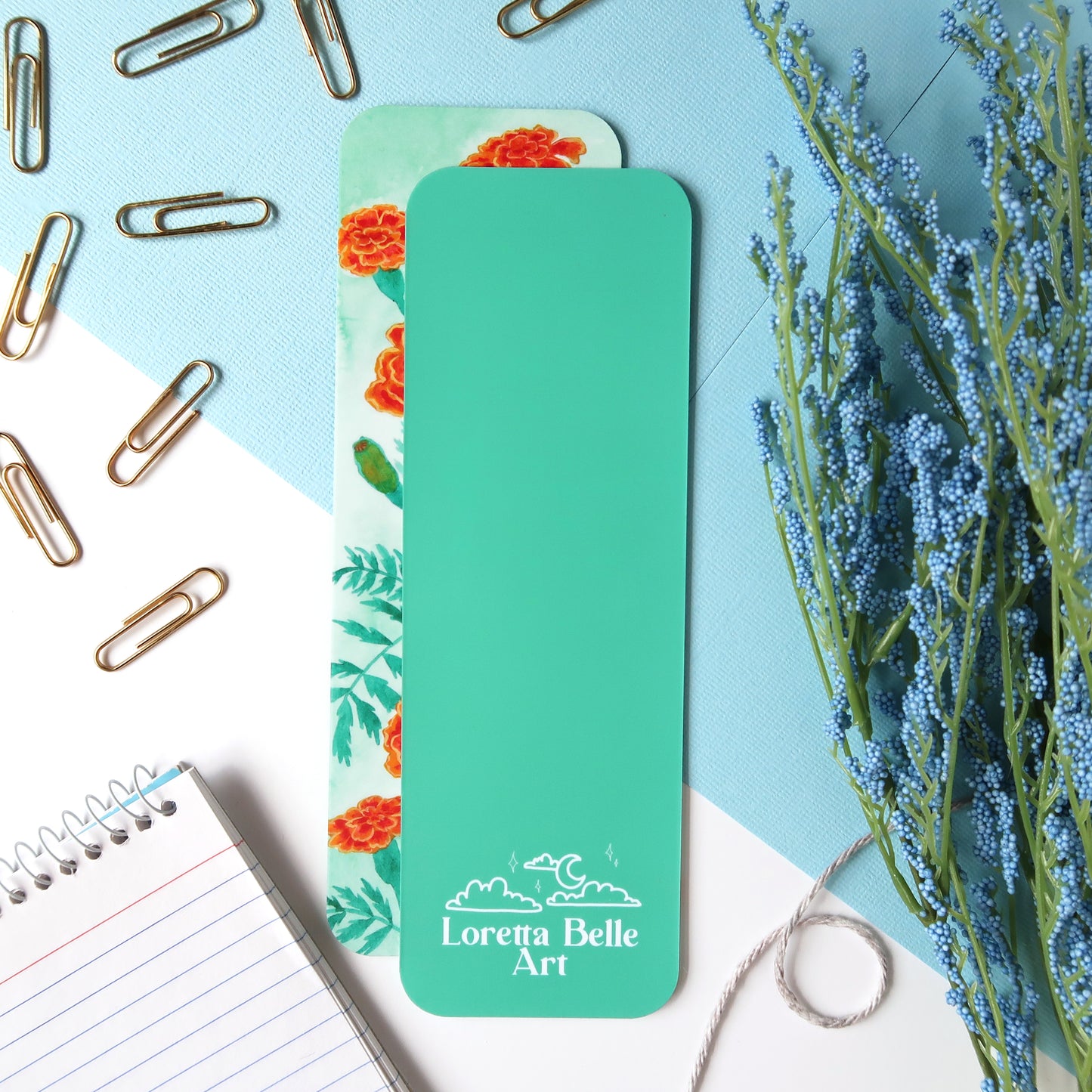 Marigold Flowers Bookmark