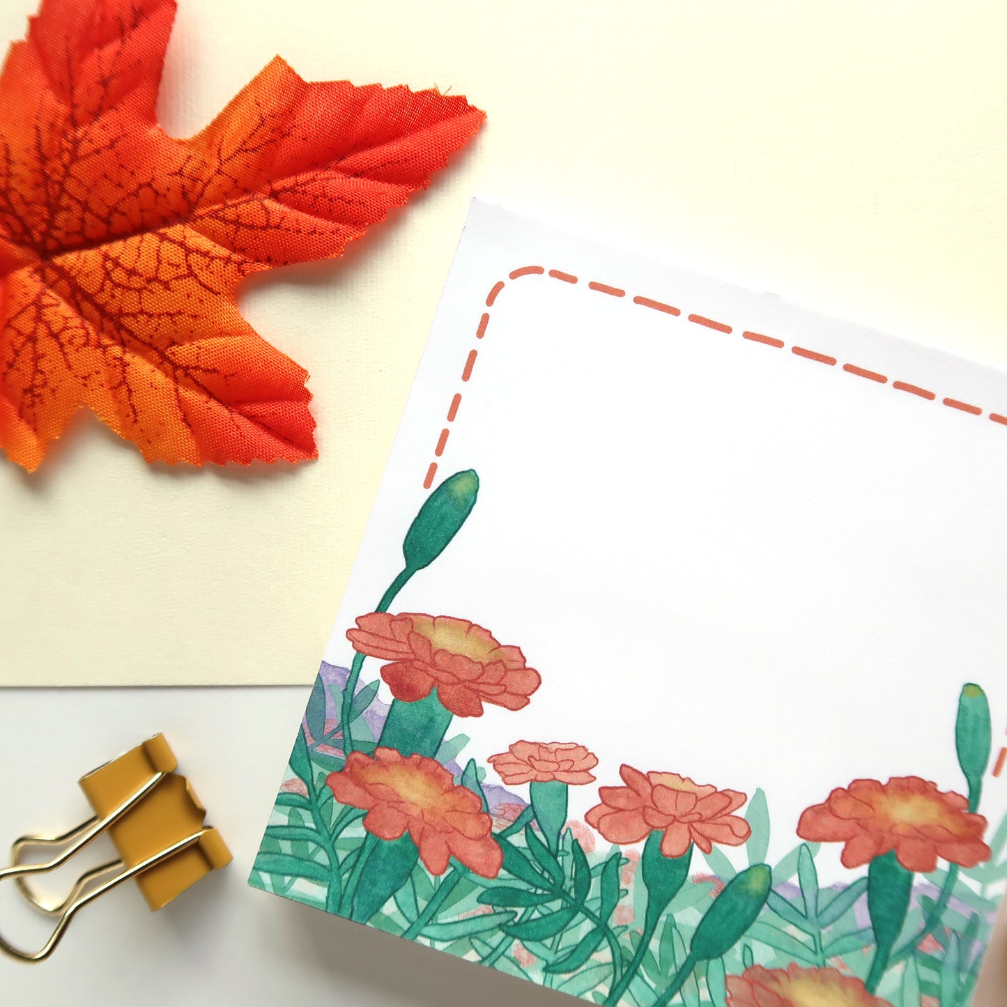 Marigolds Square Notepad - Stationery