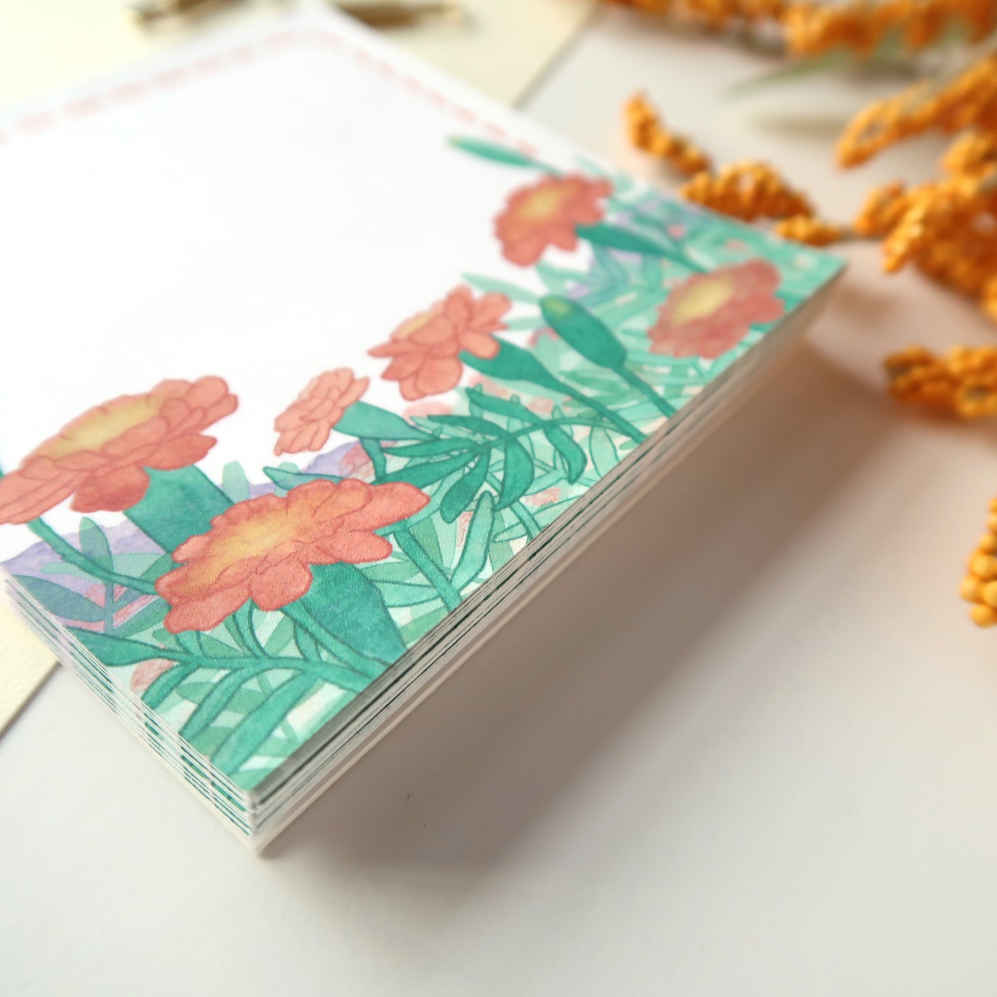 Marigolds Square Notepad - Stationery