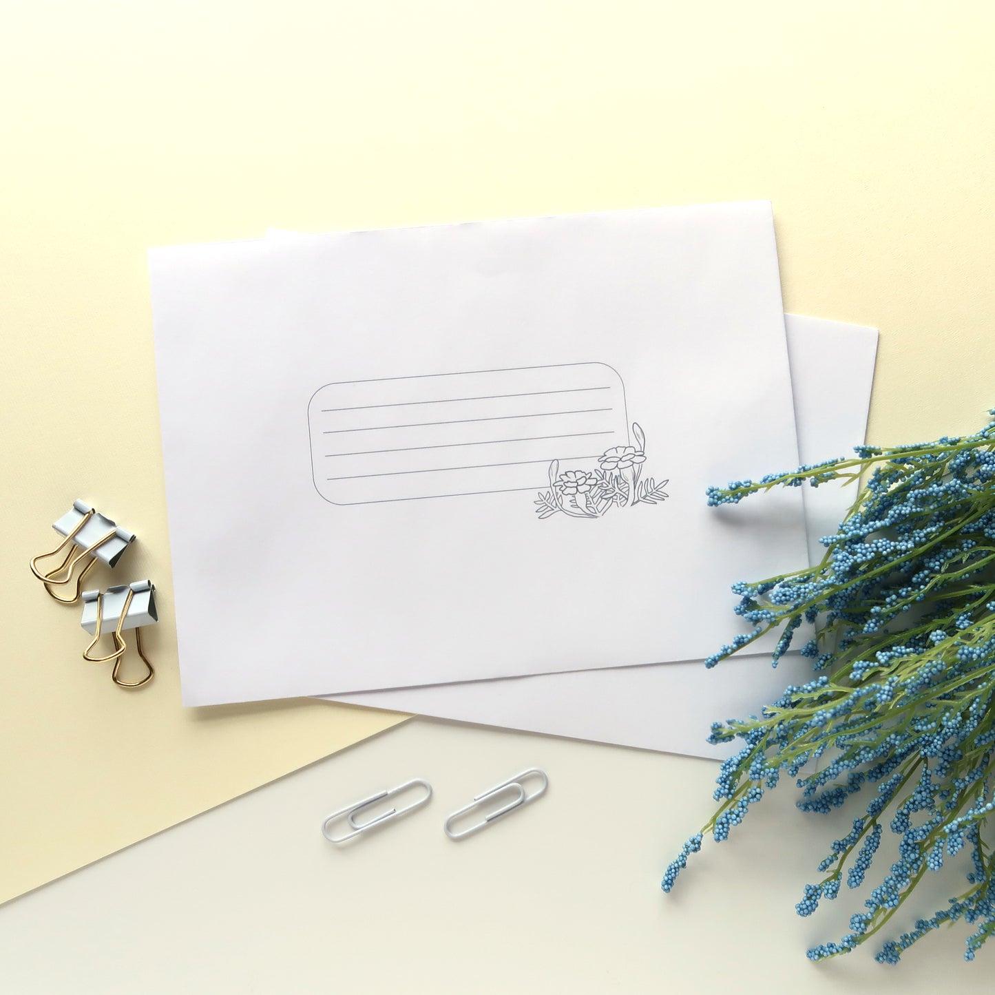 Marigolds Floral Letter Writing Set - Stationery