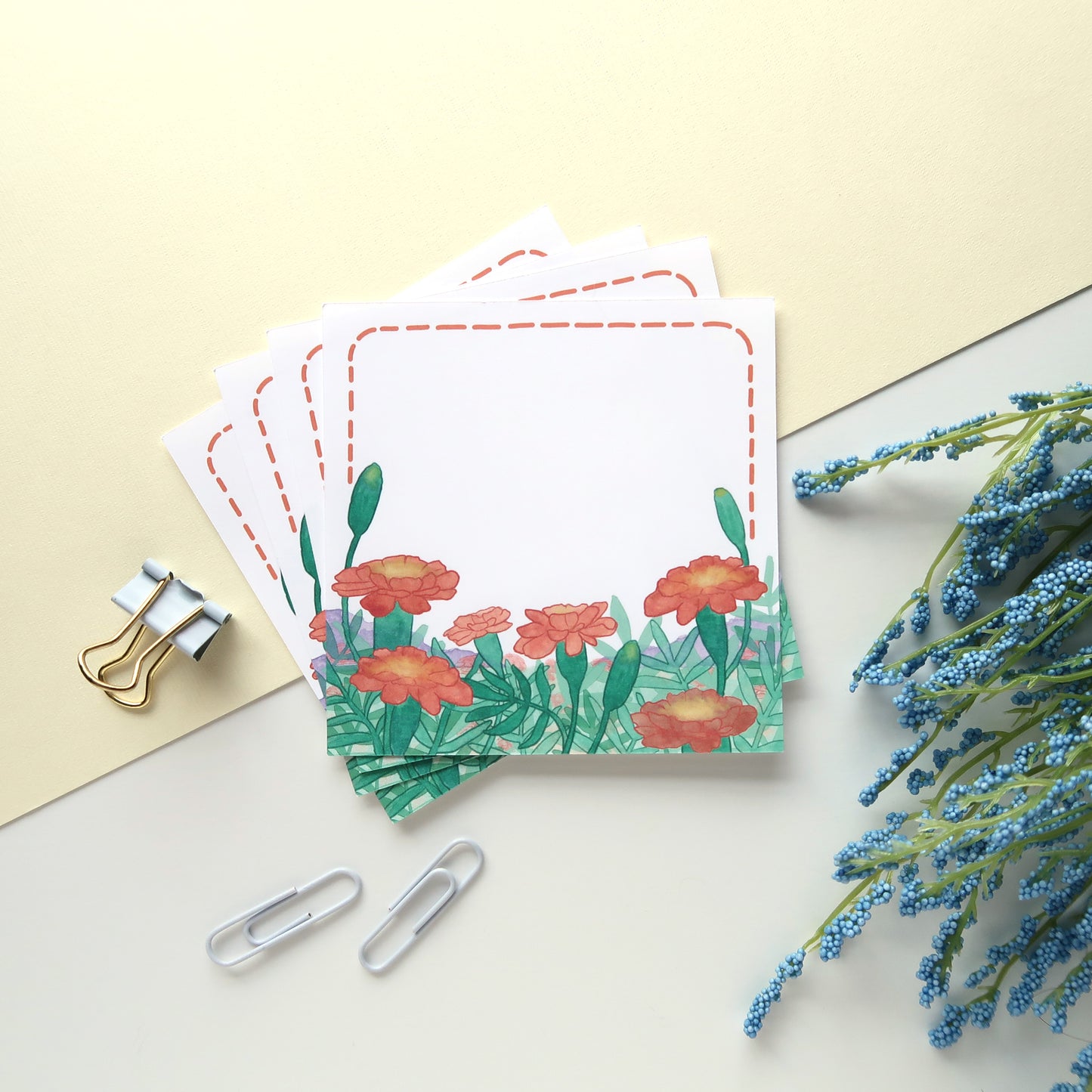 Marigolds Floral Letter Writing Set - Stationery