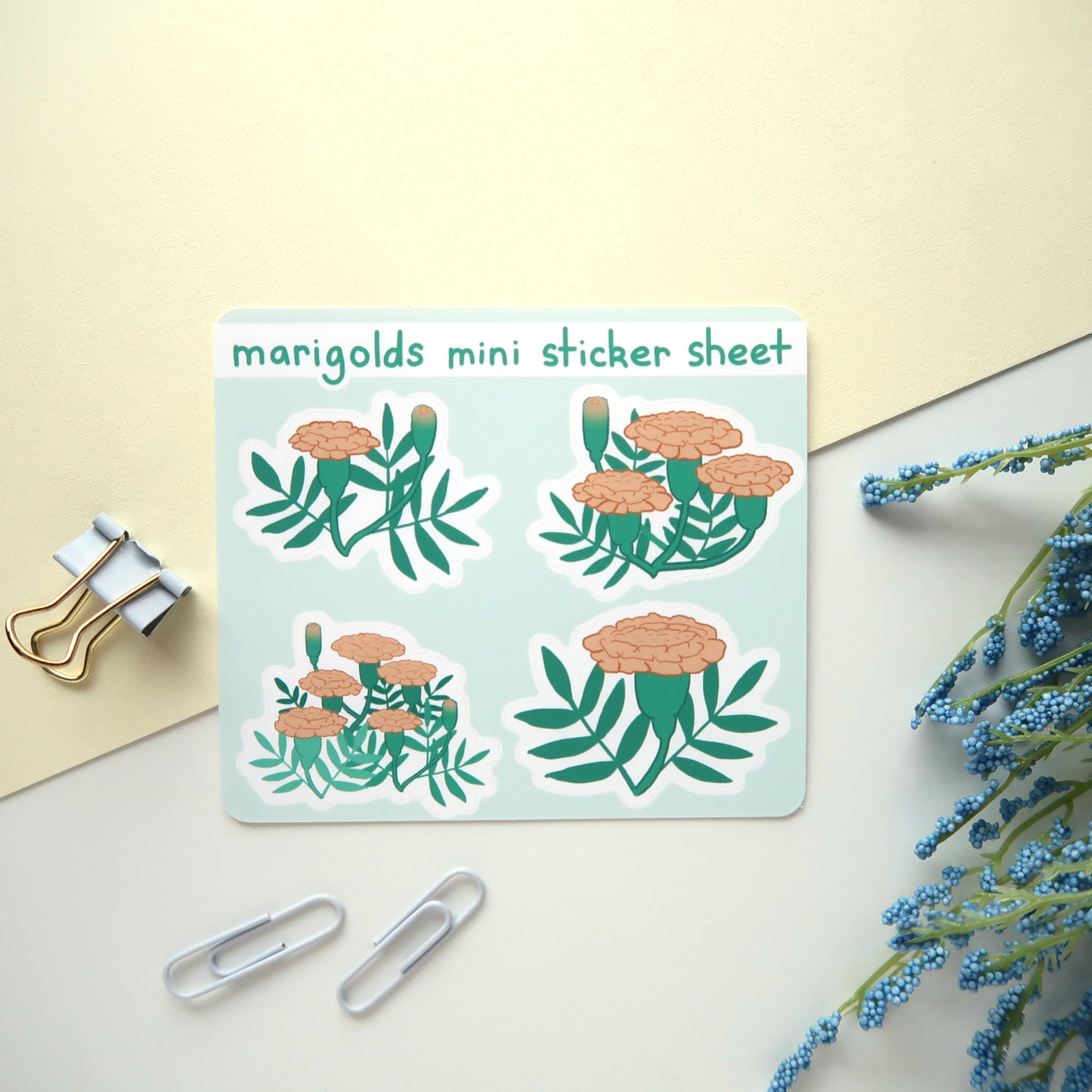 Marigolds Mini Sticker Sheet