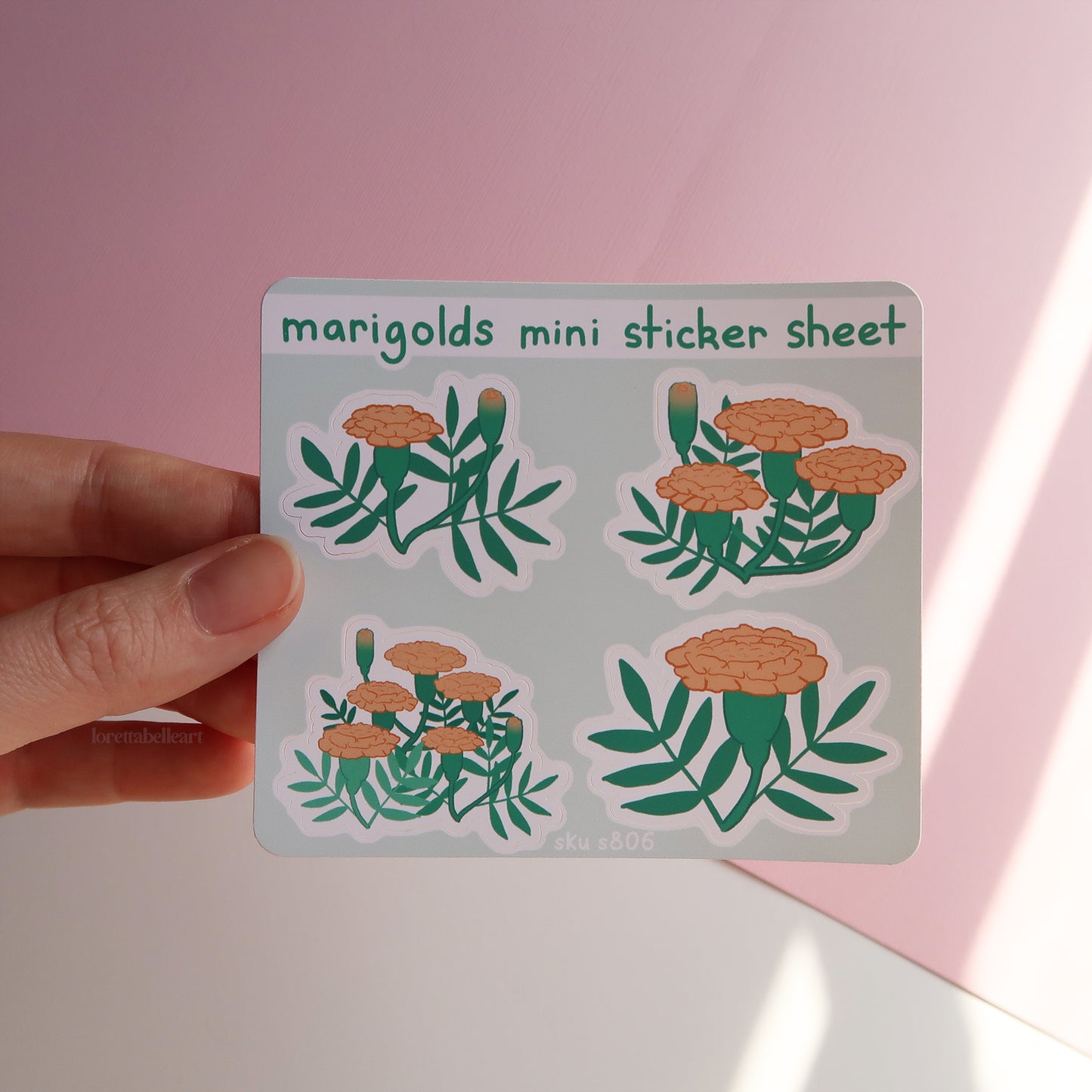 Marigolds Mini Sticker Sheet