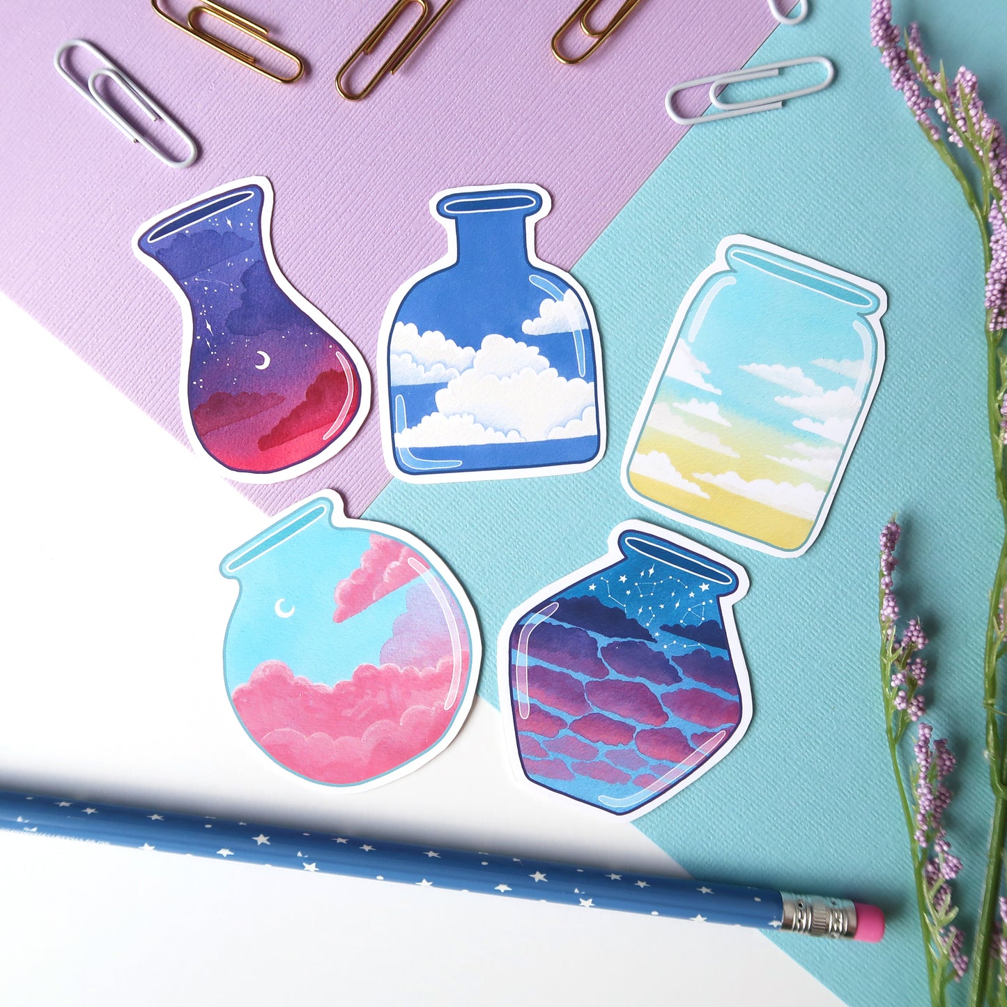 Mini Sky Jar Sticker Pack - Matte Vinyl