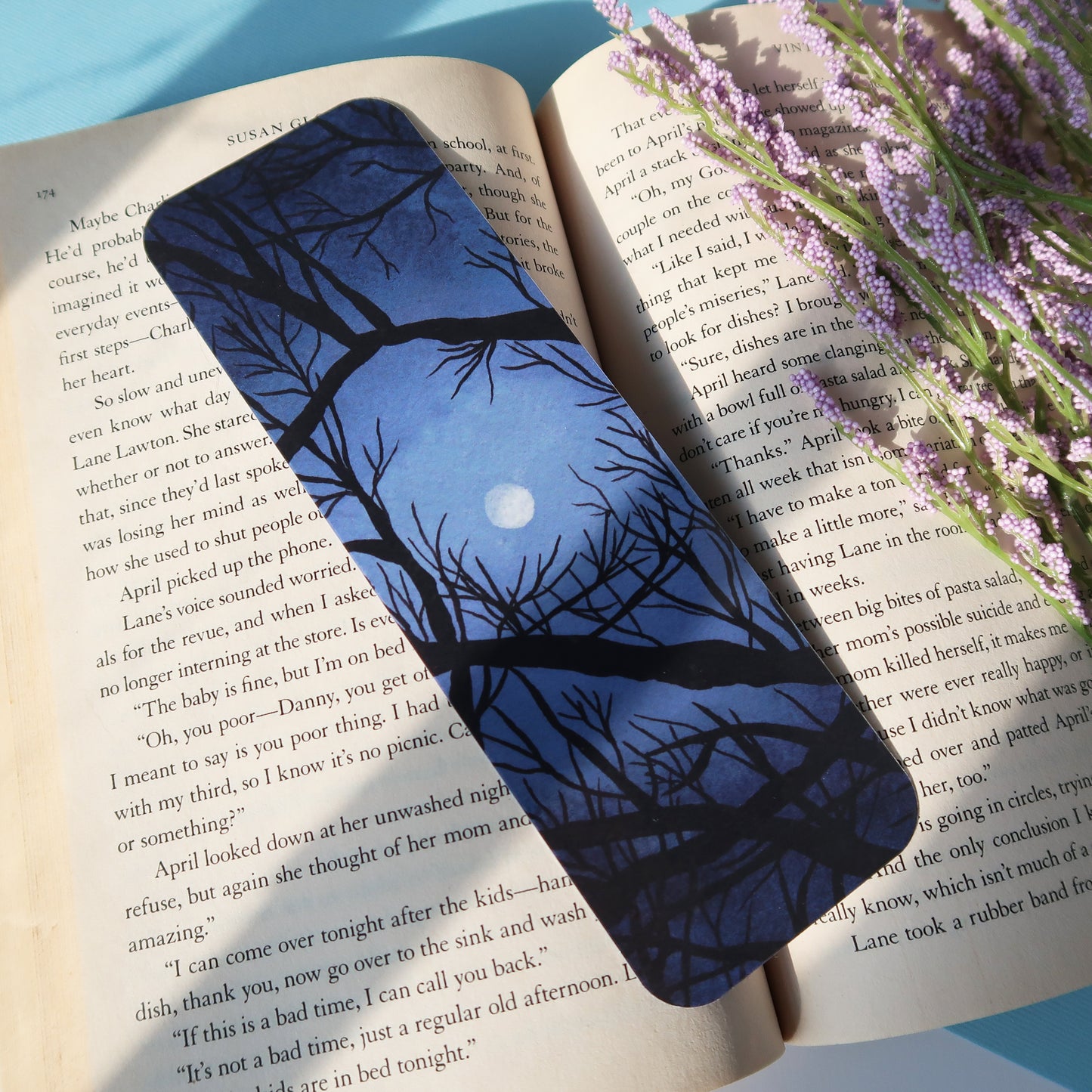 Moon Through the Trees Night Sky Bookmark