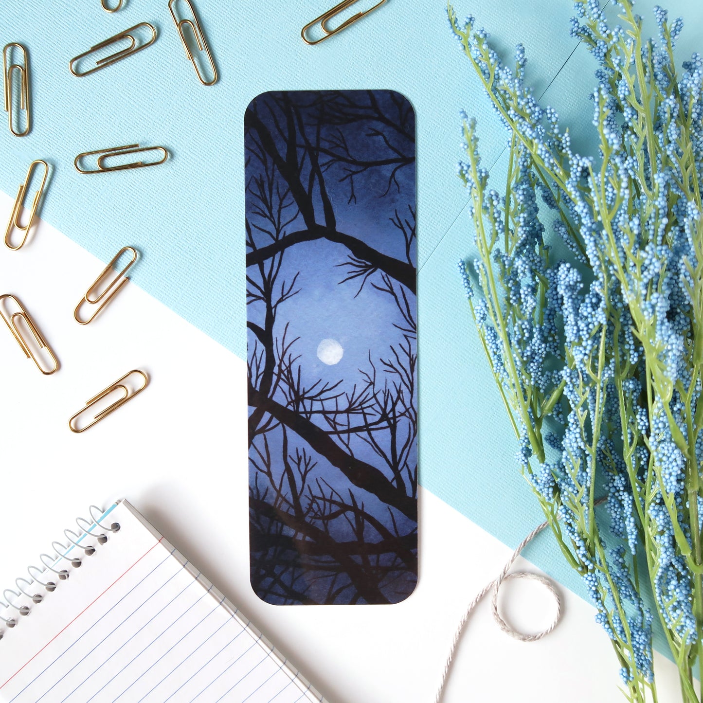 Moon Through the Trees Night Sky Bookmark