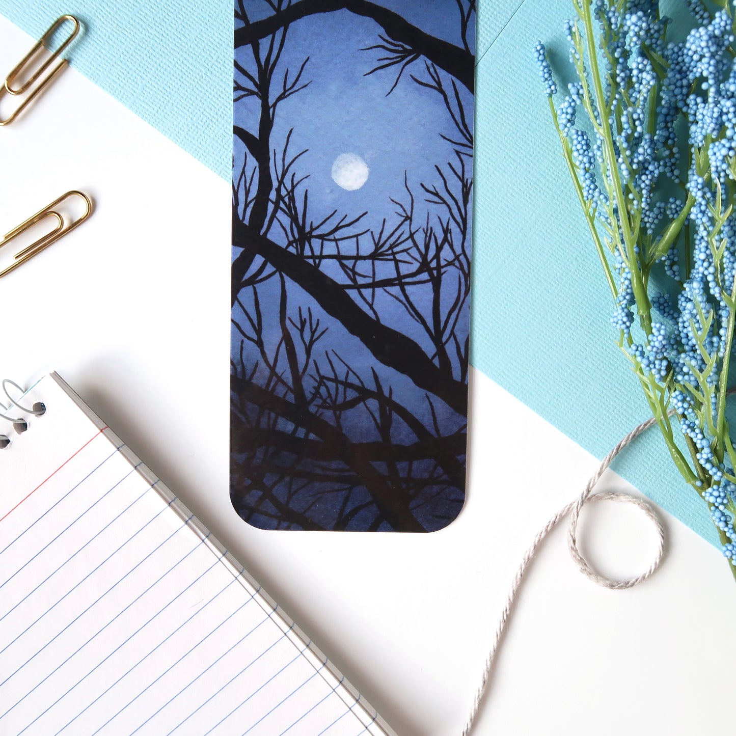 Moon Through the Trees Night Sky Bookmark