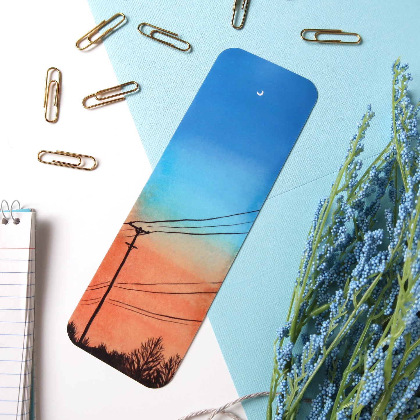Orange Sunset Sky Bookmark