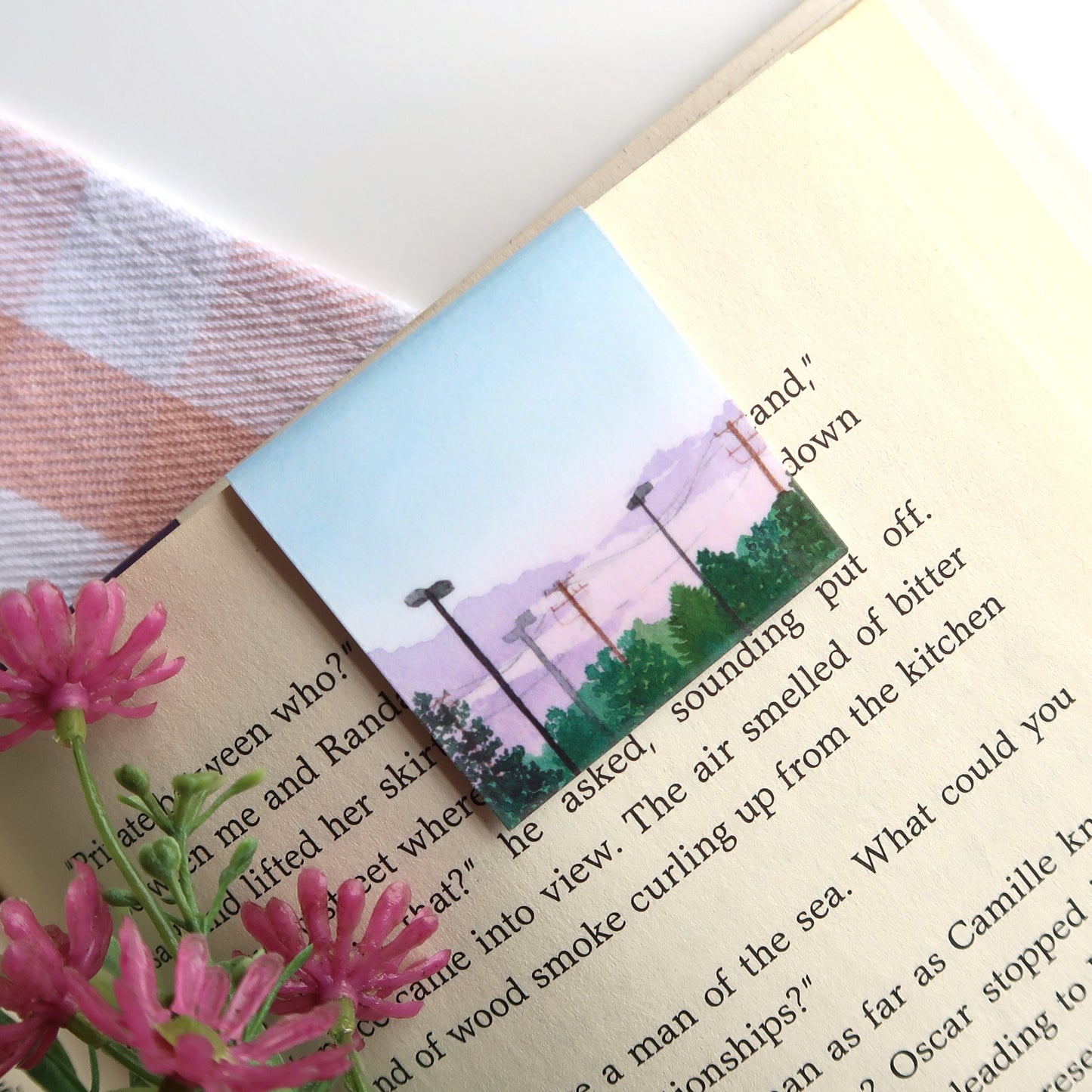 Purple Parking Lot Forest - Magnetic Bookmark