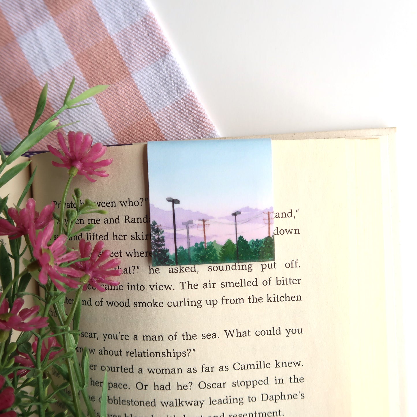 Purple Parking Lot Forest - Magnetic Bookmark